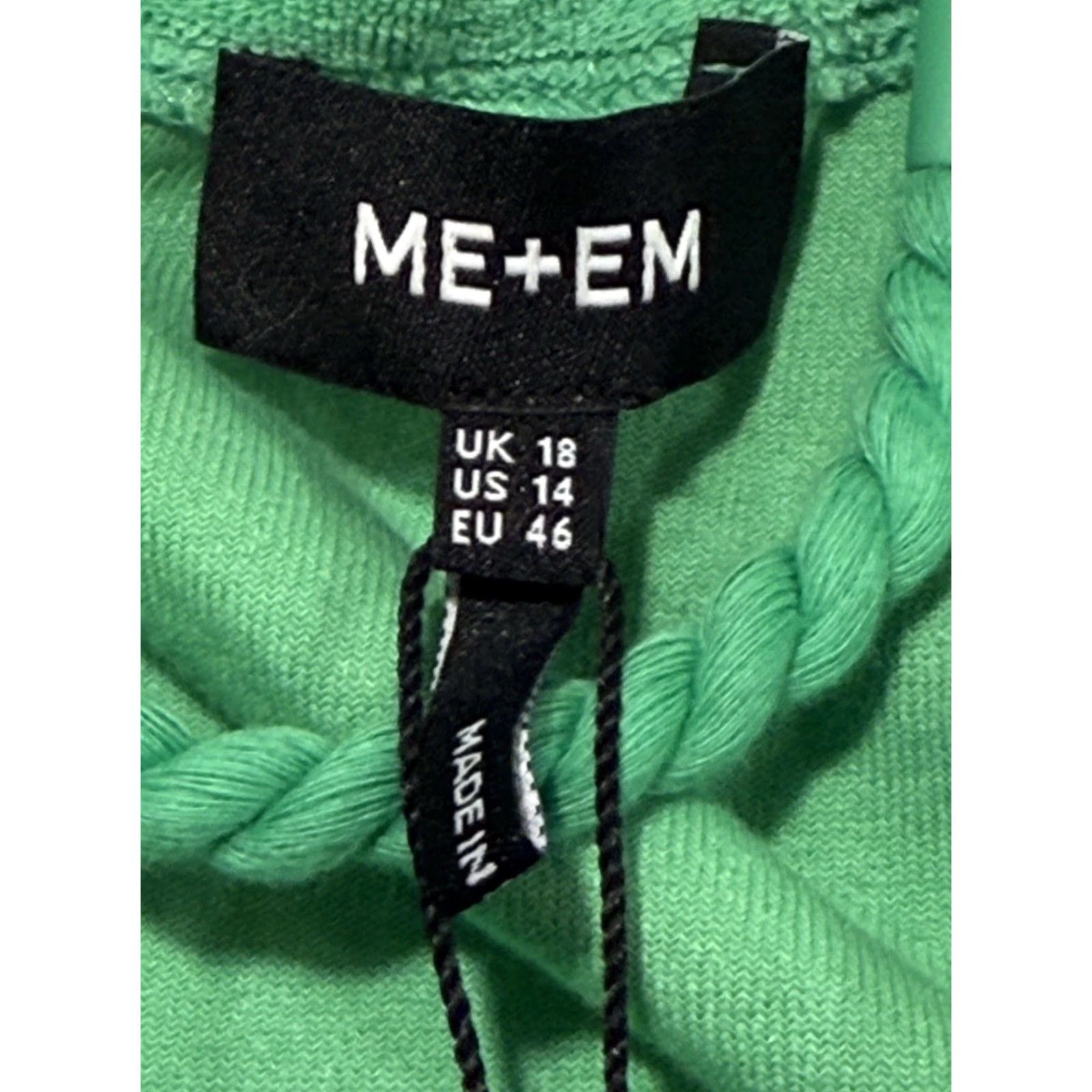 ME+EM Women’s Halter-Neck Toweling Dress – Green, Size 14, Sleeveless, Short Shift Dress, Regular, Spring/Summer, NWT