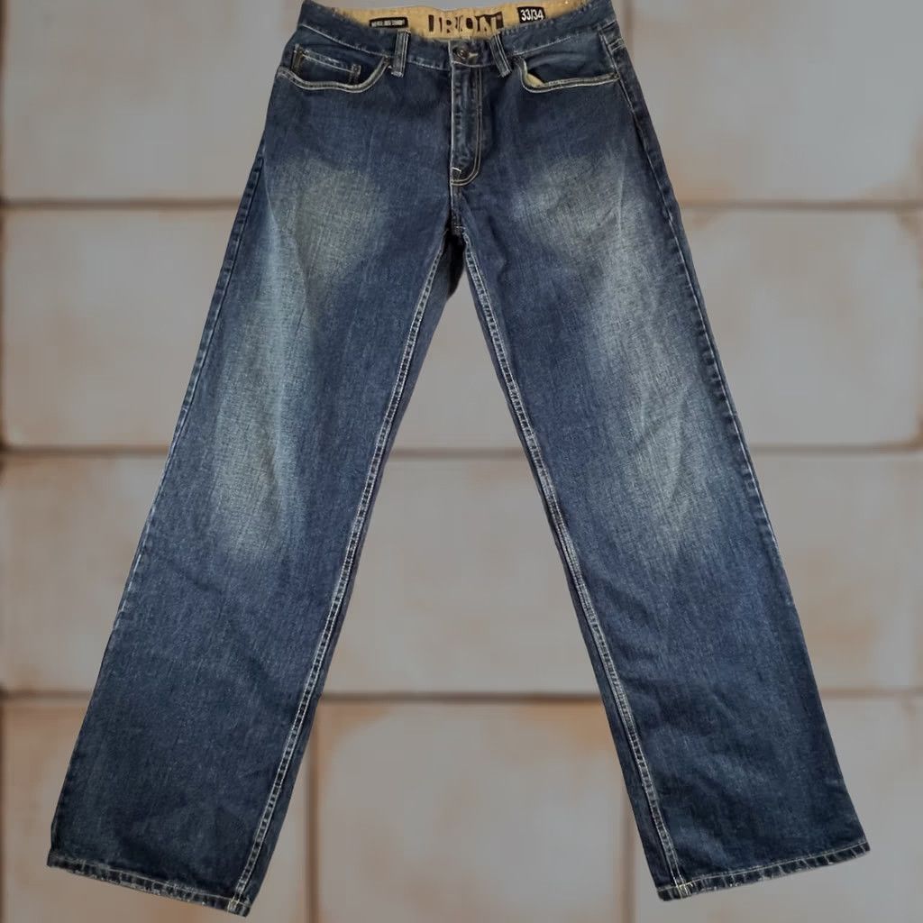 CO Iron Clothing Co Jeans Mens 33x34 Blue Mid Rise Straight Loose Jeans Mens 33 34 Pockets Comfort Men Blue Straight 90s? Size US 33 - 1 Thumbnail