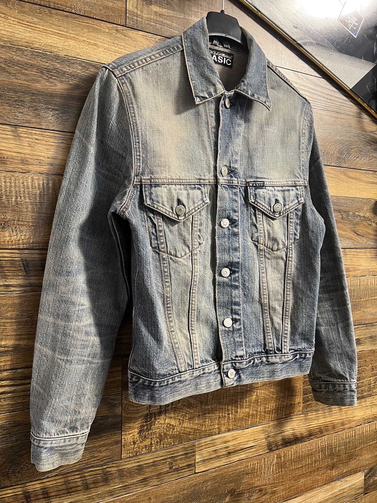 Dolce & Gabbana DOLCE & GABBANA Basic Denim Mens Bomber Jacket Size US S / EU 44-46 / 1 - 4 Thumbnail