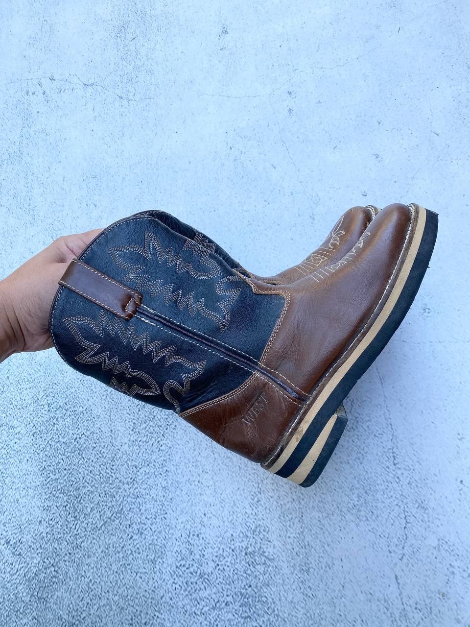 If Six Was Nine Vintage As 98 style Faded Cowboy Biker High Boots Size US 5 / IT 35 - 11 Thumbnail
