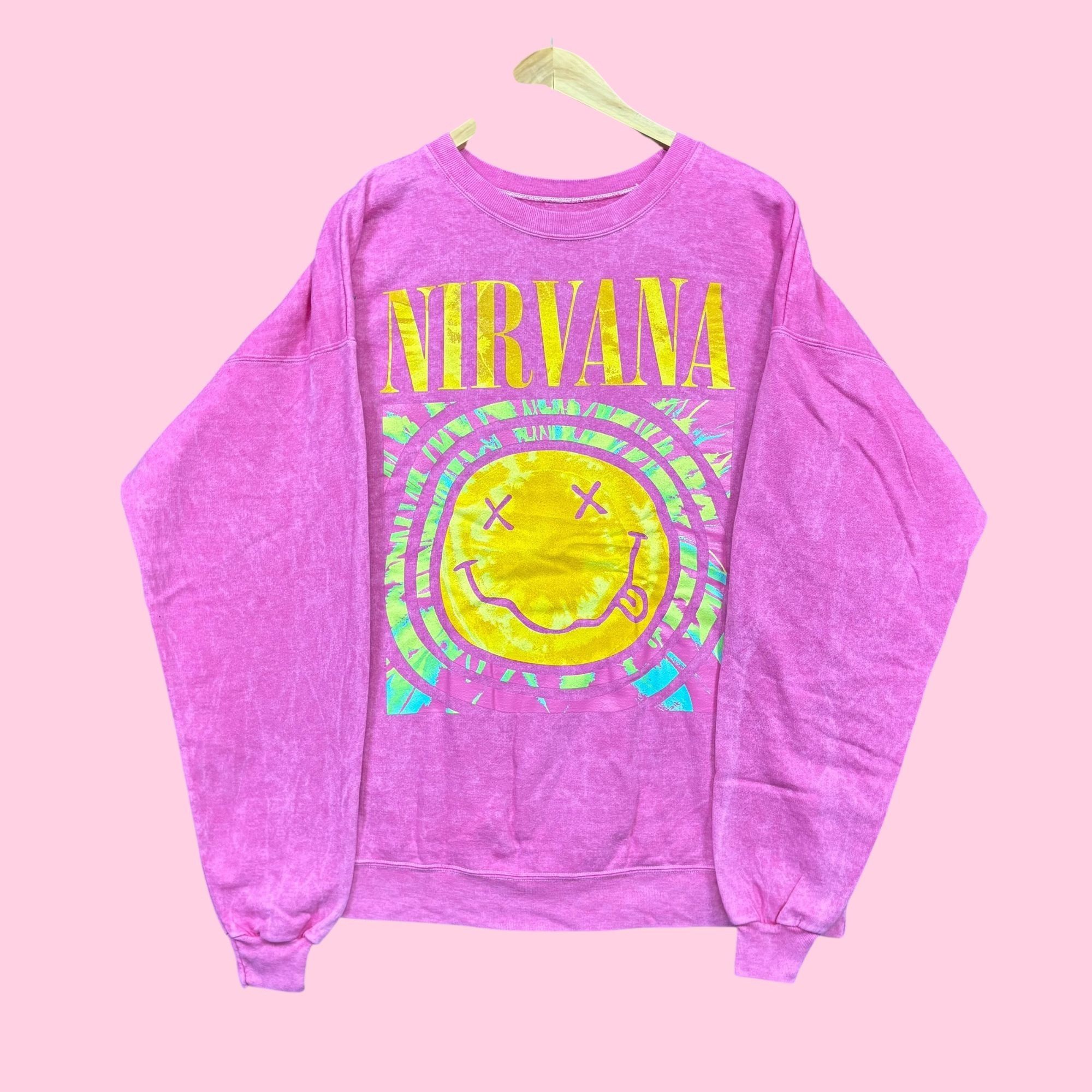 Nirvana Nirvana Nevermind Grunge Band Mineral Wash Crewneck XL Size US XL / EU 56 / 4 - 1 Thumbnail