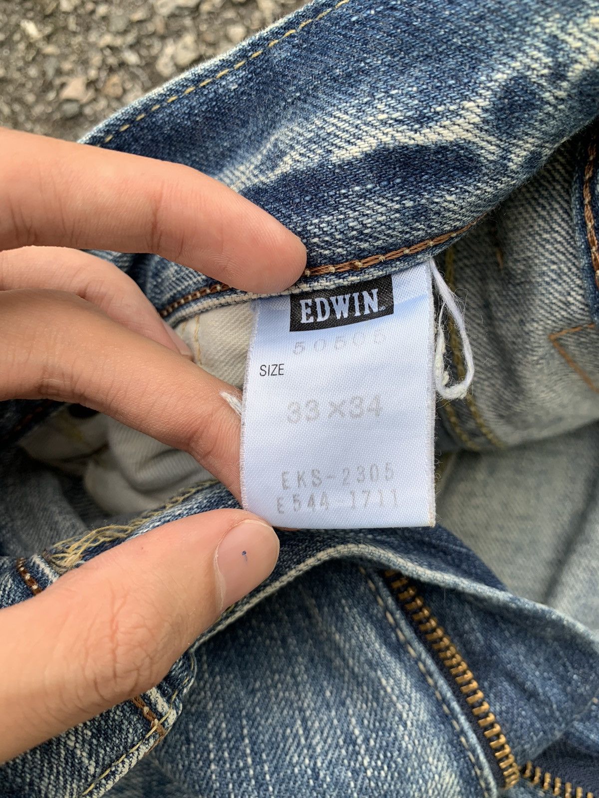 Kapital Edwin Selvedge 505Z Mudwash Distressed Denim Size US 37 - 22 Thumbnail