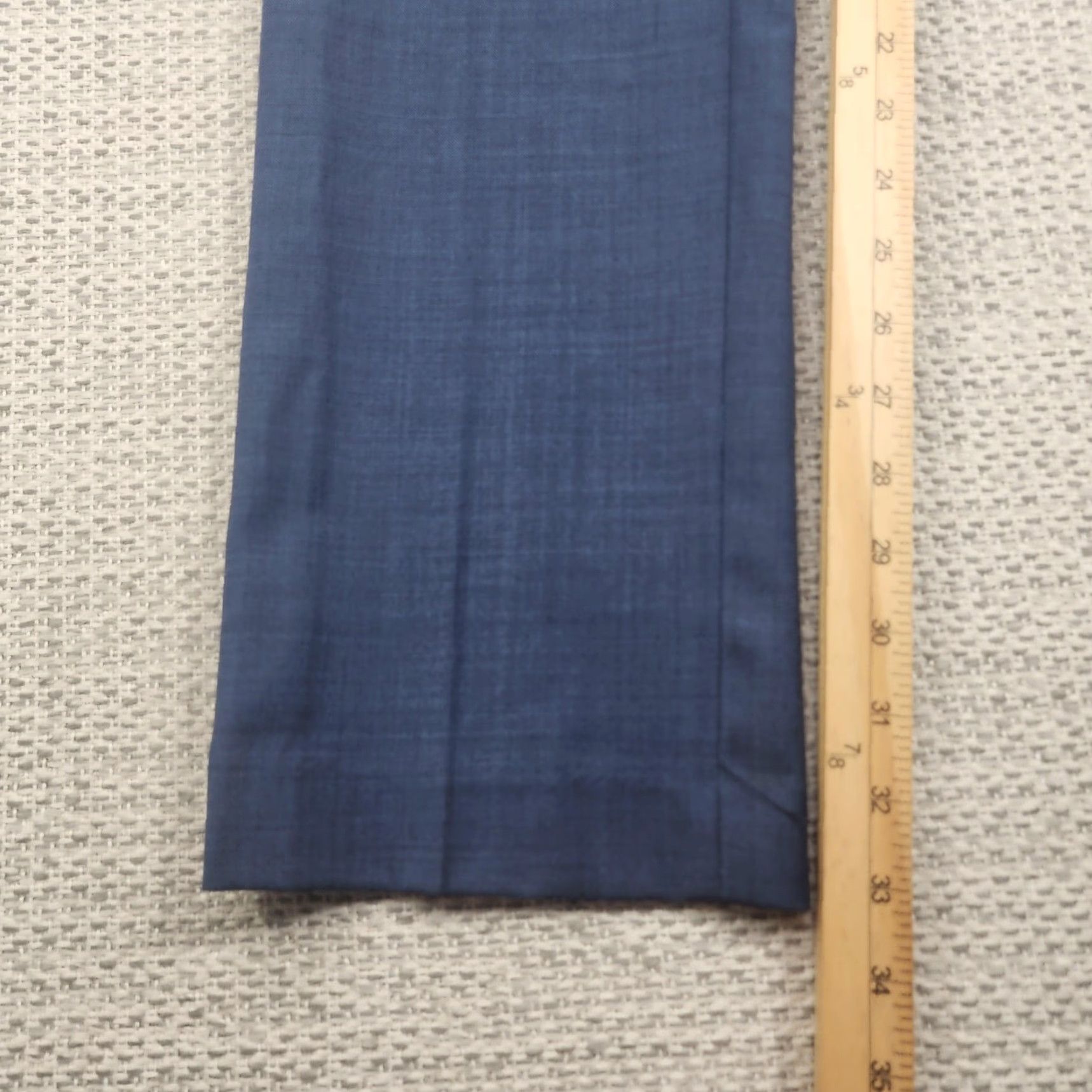 Original Penguin Original Penguin Pants Mens 35x34 Blue Wool Blend Dress Trousers Flat Front Size US 35 - 6 Thumbnail