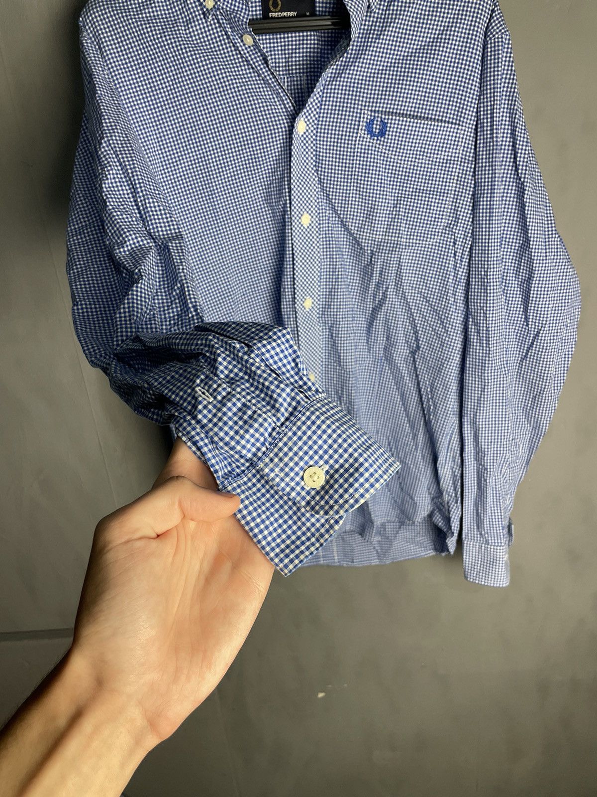 Fred Perry Fred Perry Check Blue Long Sleeve Shirt Cotton Size US M / EU 48-50 / 2 - 4 Thumbnail