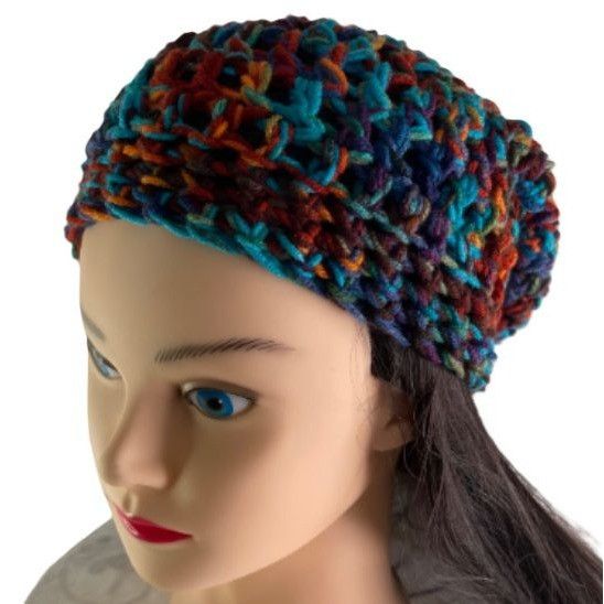 Handmade Crochet Slouch Hat Slouchy Beanie Snood Handmade Adult Size Size ONE SIZE - 3 Thumbnail