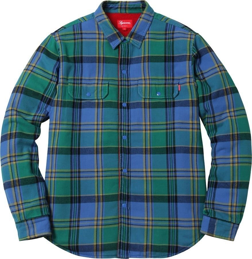 Supreme Supreme Pile Lined Flannel Shirt - Blue, Medium Size US M / EU 48-50 / 2 - 6 Thumbnail