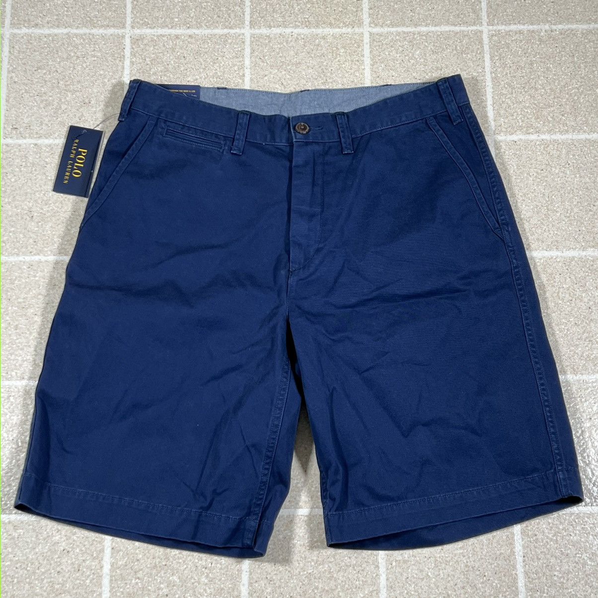 Polo Ralph Lauren Polo Ralph Lauren Shorts Navy BlueTwill Size 33 NWT Size US 33 - 1 Thumbnail