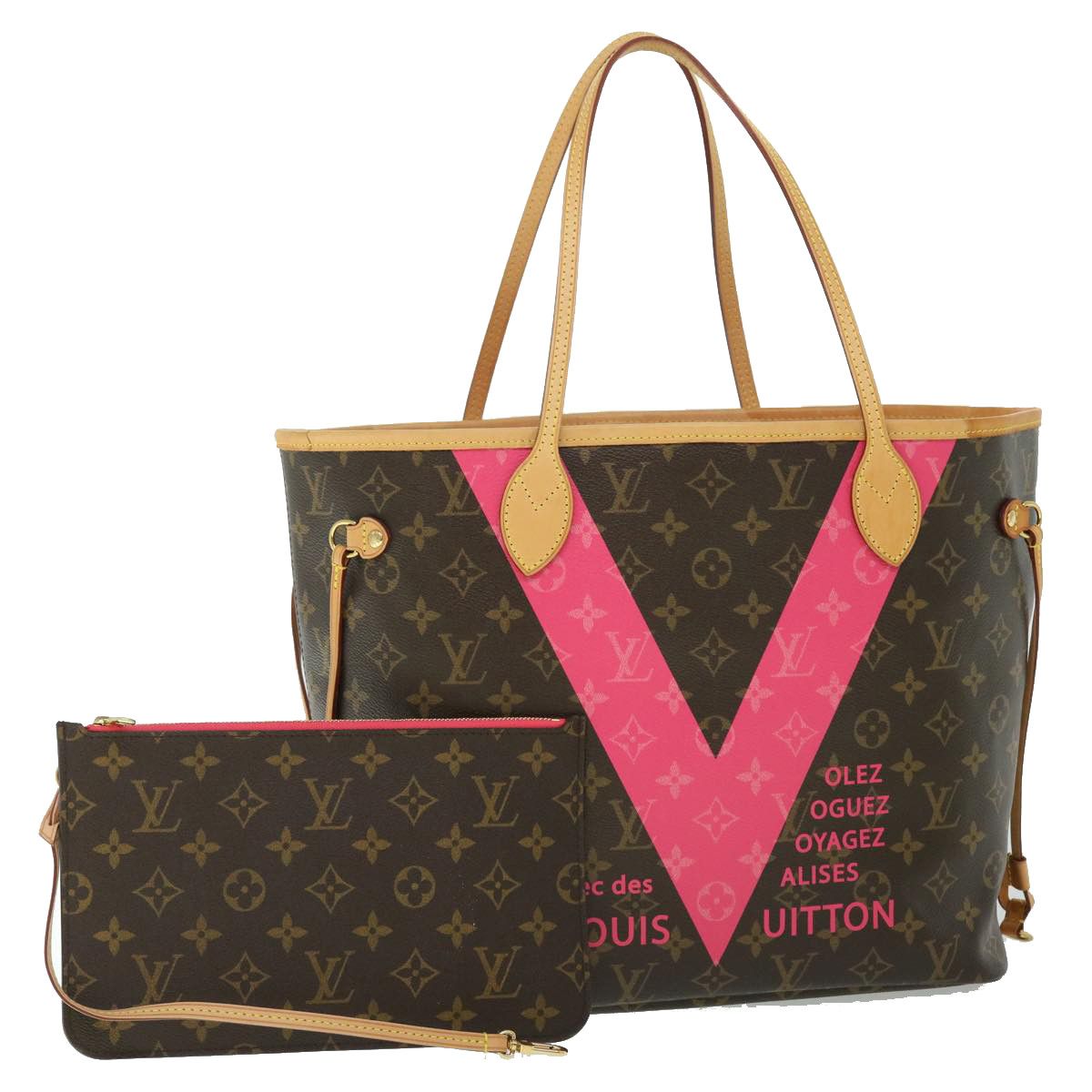 Totes Louis Vuitton Louis Vuitton Monogram Giant Neverfull mm Tote Bag Caramel M56584 LV Auth 24446A