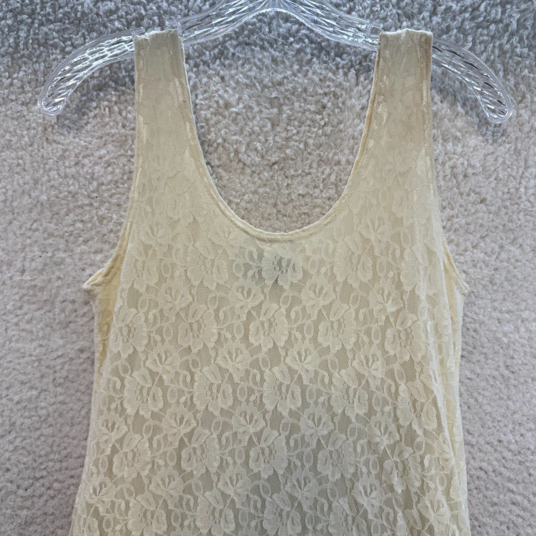 Vintage VINTAGE 90s Kleids Maxi Lace Dress M Ivory Cottagecore Coquette Womens Size M / US 6-8 / IT 42-44 - 3 Thumbnail