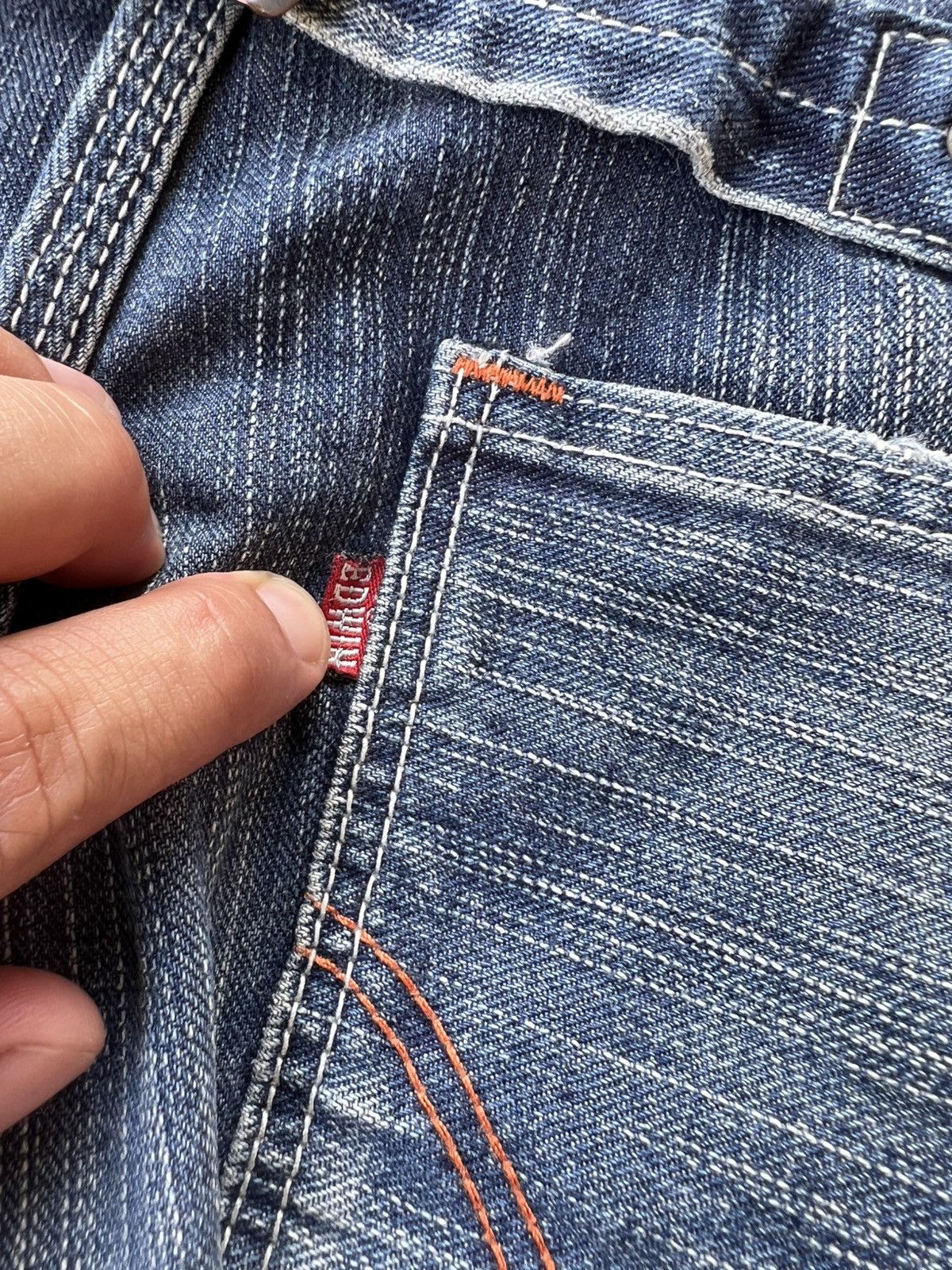Edwin 💥Flare 💥Vintage Edwin XVS Distress Washed Jean Size US 33 - 17 Thumbnail