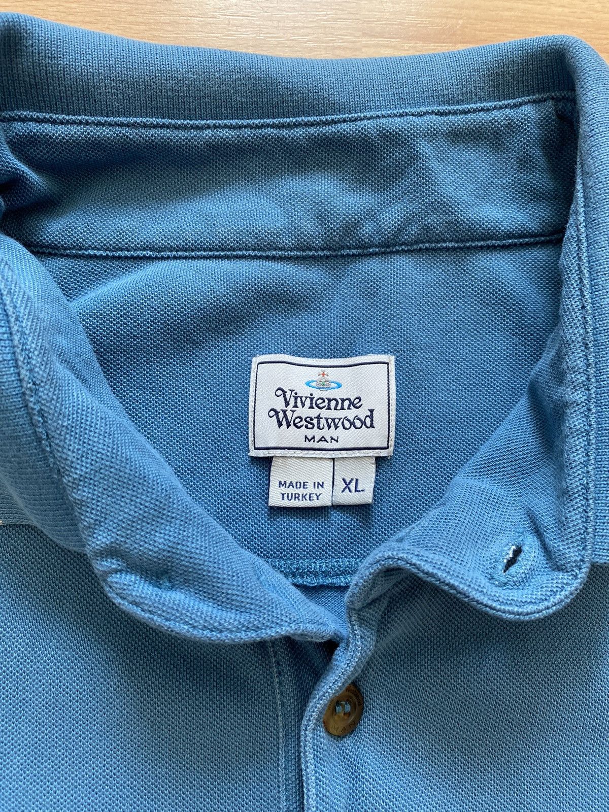 Vivienne Westwood VIVIENNE WESTWOOD Polo Shirt Blue Cotton Men's Size XL Size US XL / EU 56 / 4 - 2 Thumbnail