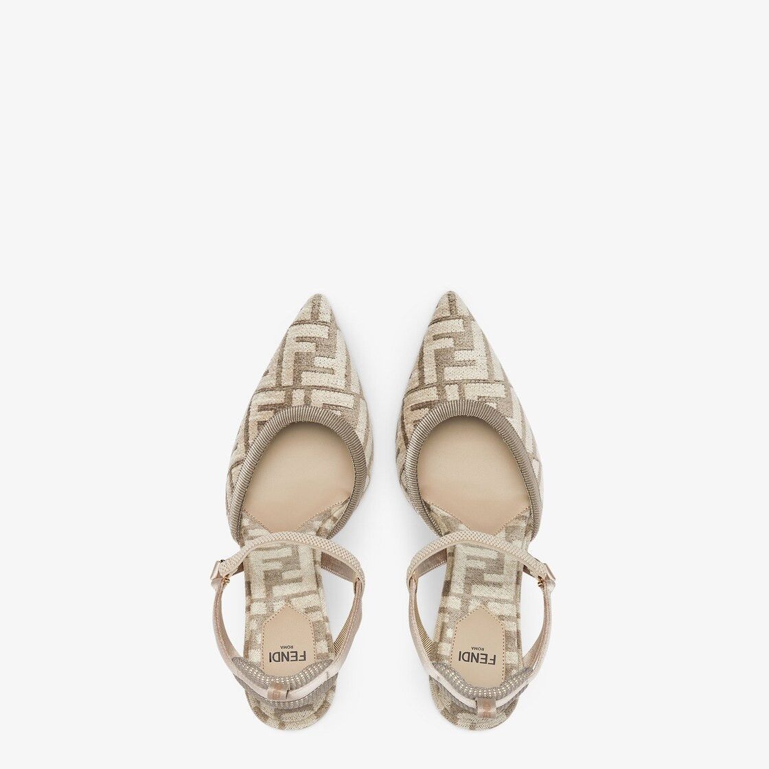 Fendi o1w1db10325 8X8326 Colibri Lite Pumps in Beige Size US 11 / IT 41 - 4 Thumbnail