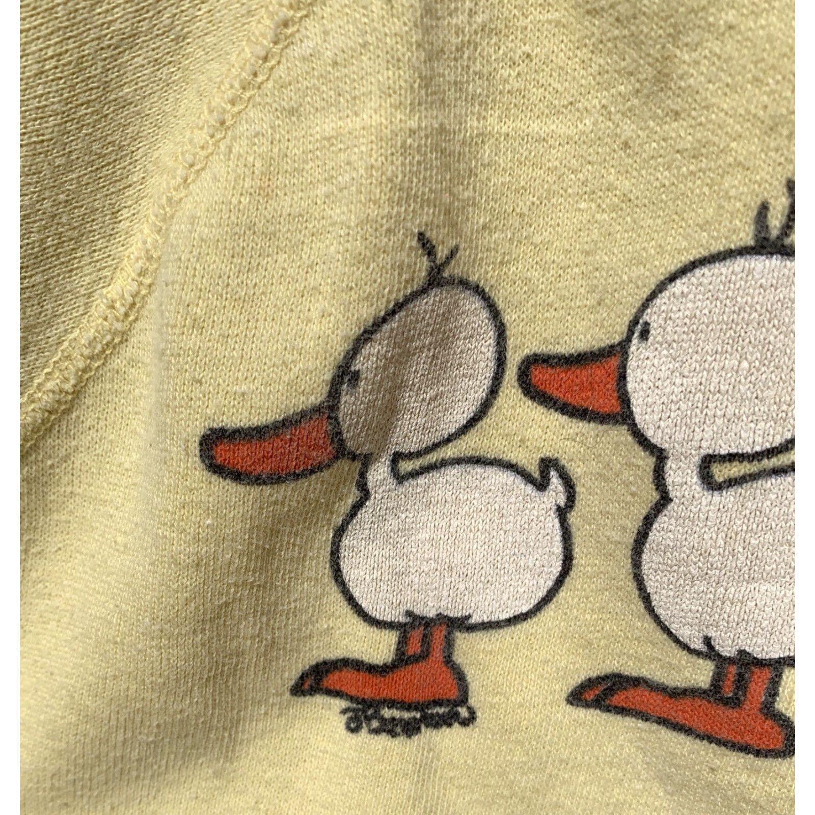 Vintage VINTAGE Jean Top Raglan Sweatshirt Ducks Frog Size S Yellow 80s Women Sweatshirt Pullover Raglan Runs Small Size S / US 4 / IT 40 - 4 Thumbnail