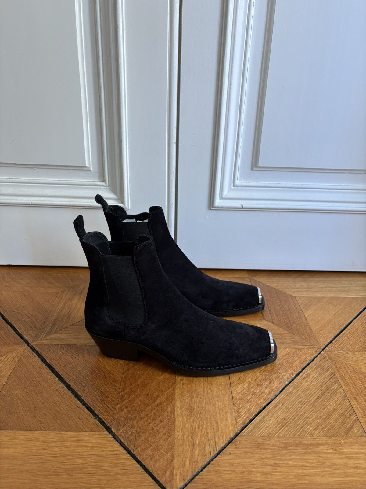 Calvin Klein 205W39NYC Suede Metal Toe Cap Boots Size US 9 / EU 42 - 6 Thumbnail
