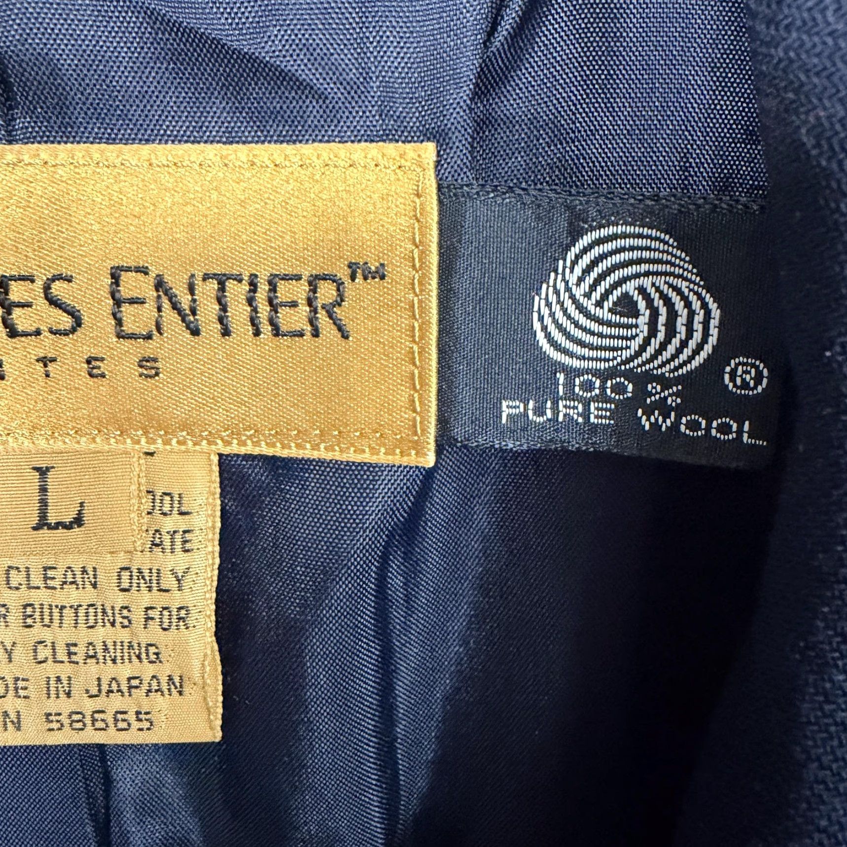 Vintage VINTAGE Classiques Entier Blazer Wool Petite Longline Navy Blue 4-Button Notch Lapel Business Workwear Pant Suit Womens L Size L / US 10 / IT 46 - 7 Thumbnail