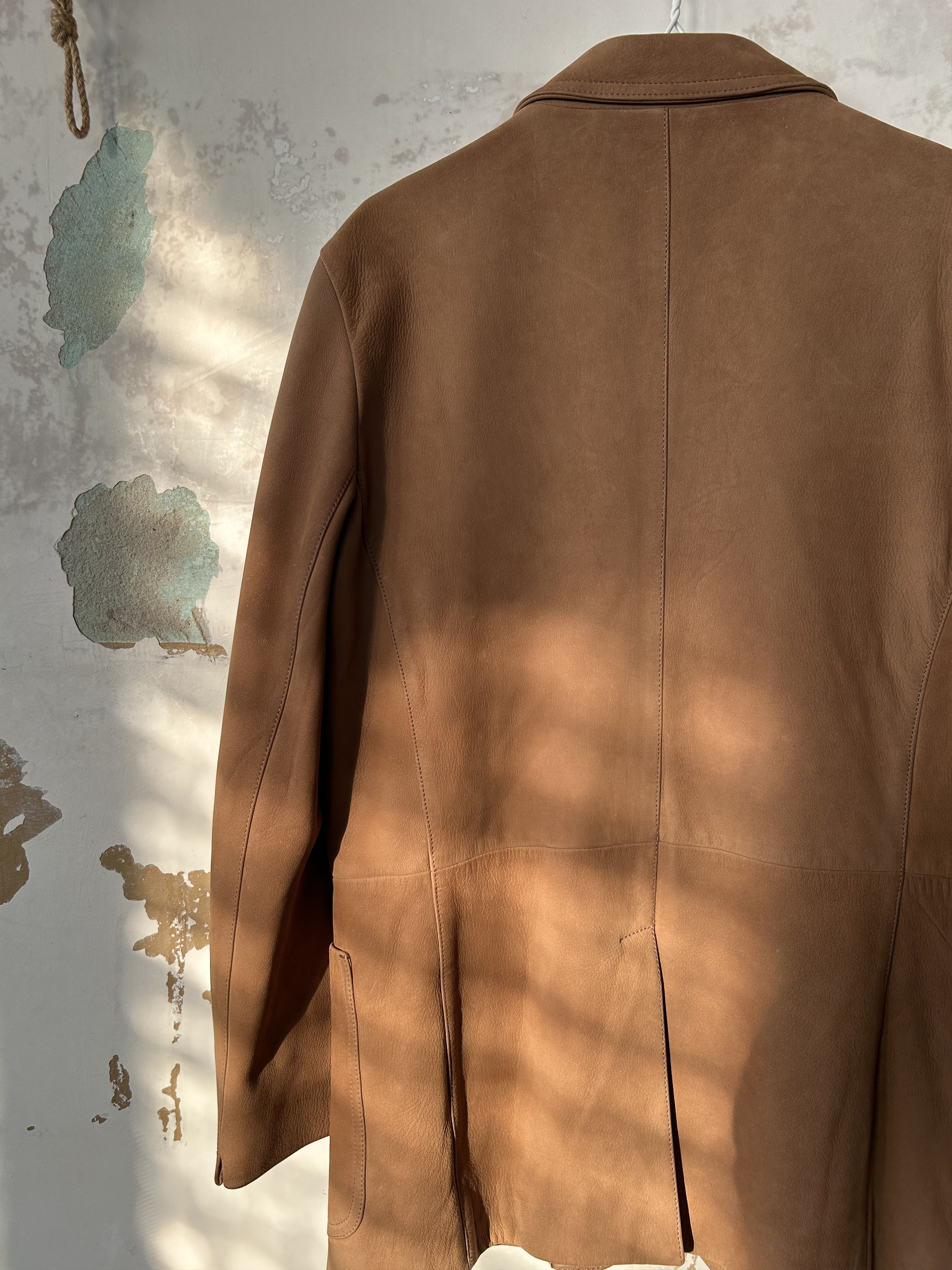Prada Men's PRADA Brown Leather Jacket Made in Italy EU52 US42 Size US L / EU 52-54 / 3 - 9 Thumbnail