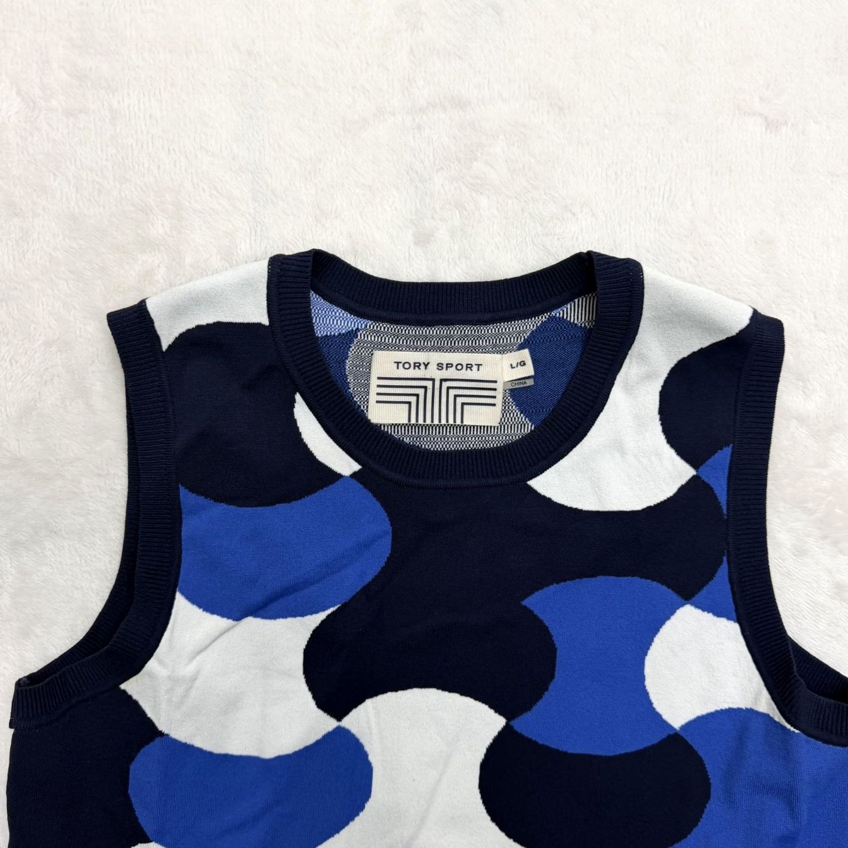 Vintage Tory Sport Sweater Vest Womens Large Geometric Sleeveless Crewneck Knit Dress? Size L / US 10 / IT 46 - 2 Thumbnail