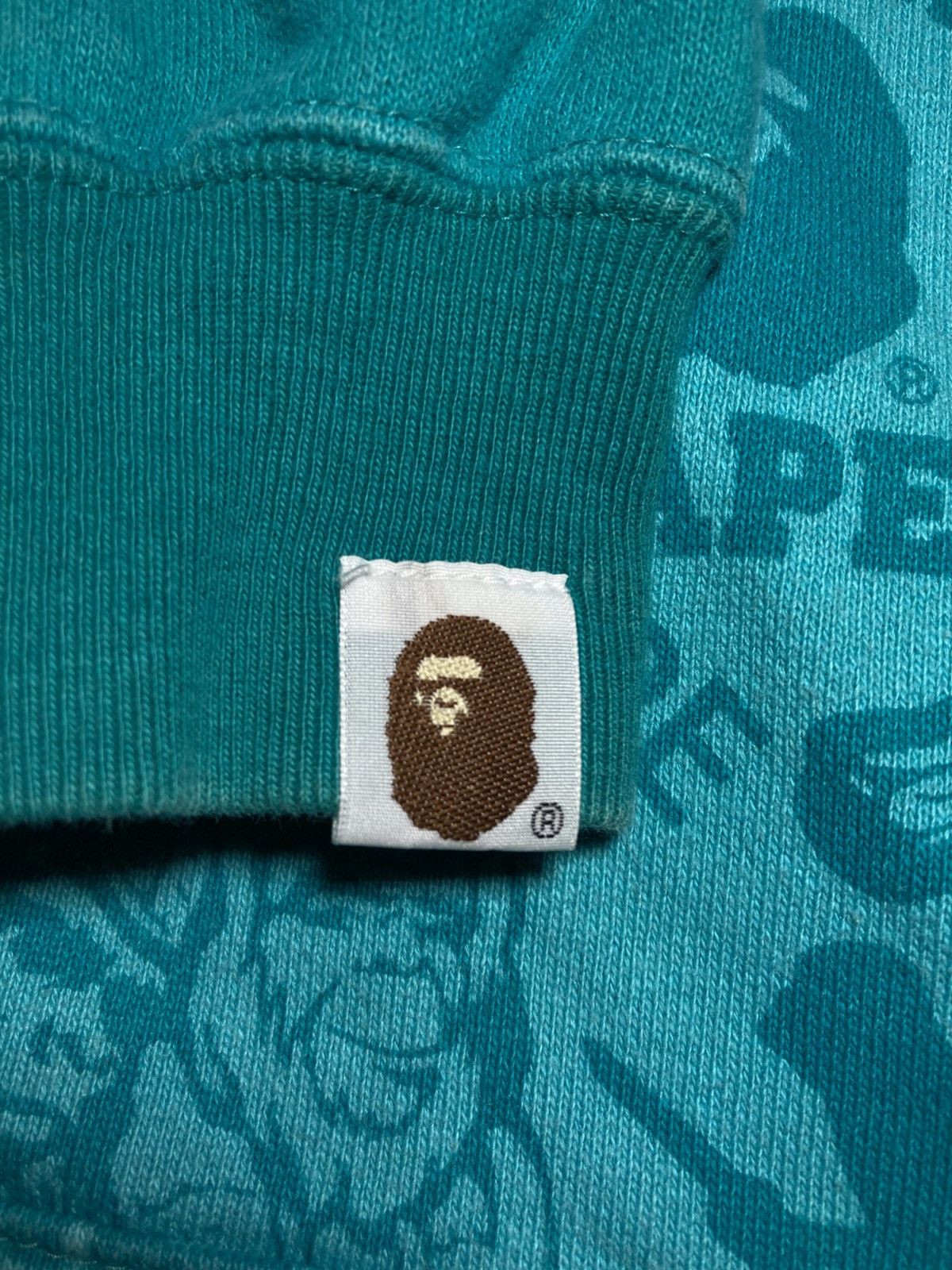 Bape 2008 Bape Full Zip Hoodie Teal Logo Mania Camo Blue OG Nigo Size US L / EU 52-54 / 3 - 9 Thumbnail