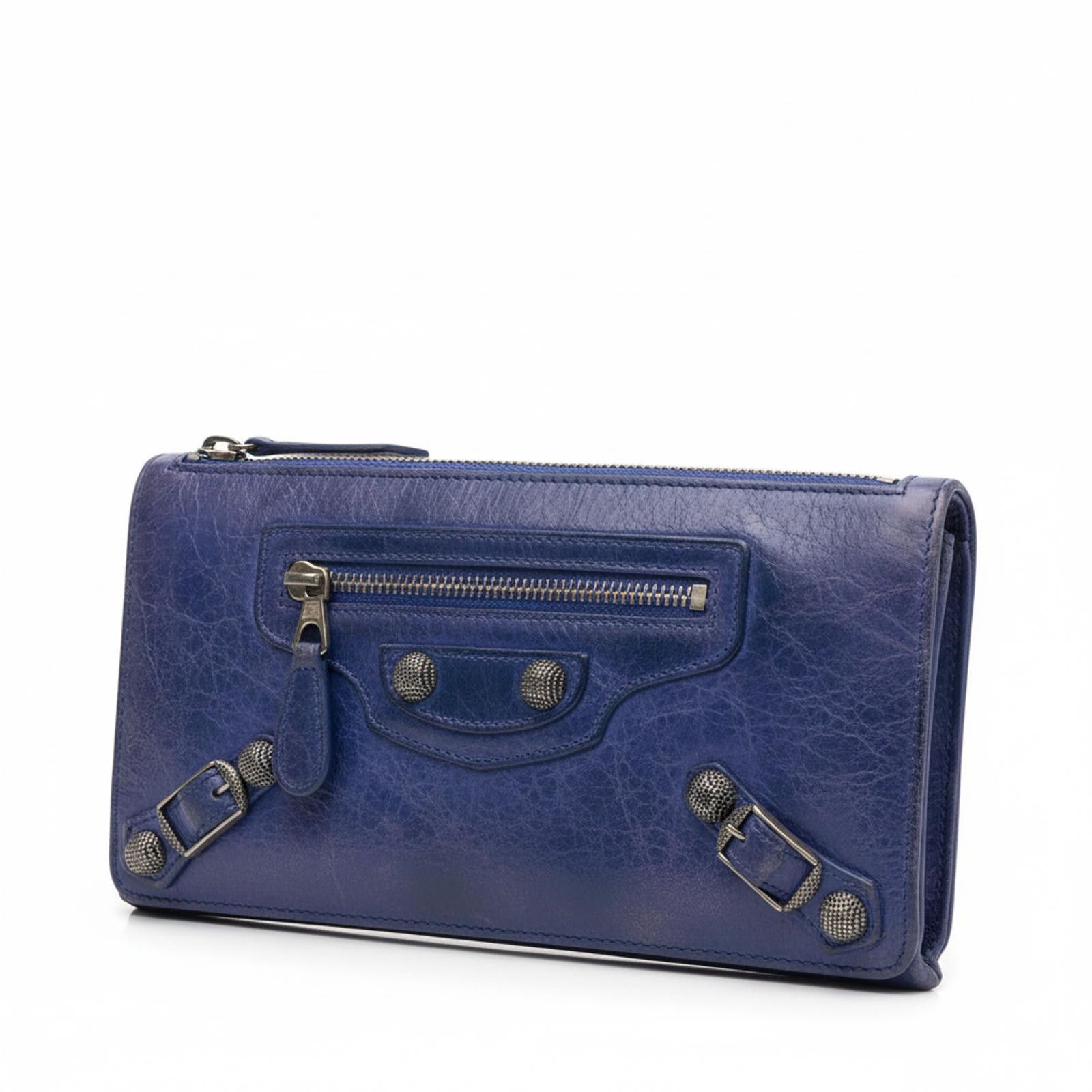 Balenciaga Balenciaga - Purple Leather Zip Wallet Size ONE SIZE - 1 Thumbnail