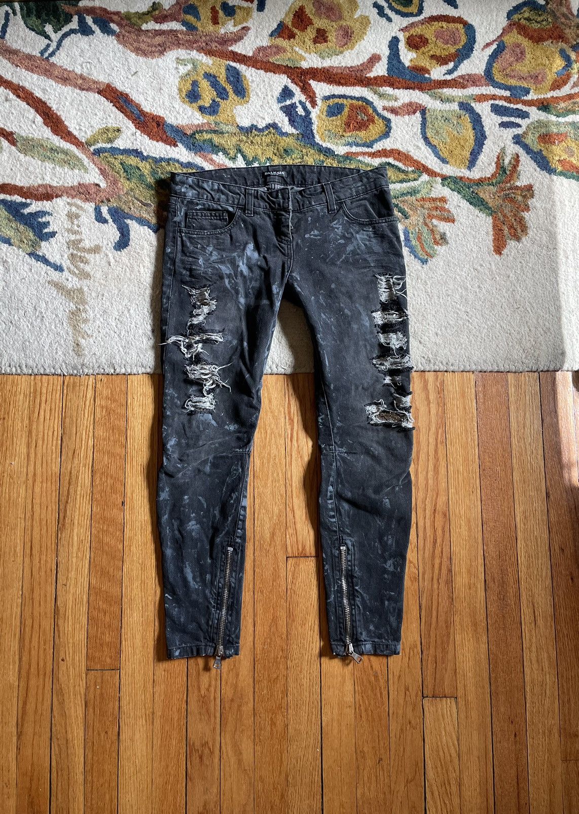 Balmain Balmain AW2009 chainmail biker jeans by Decarnin Size 29" - 1 Thumbnail