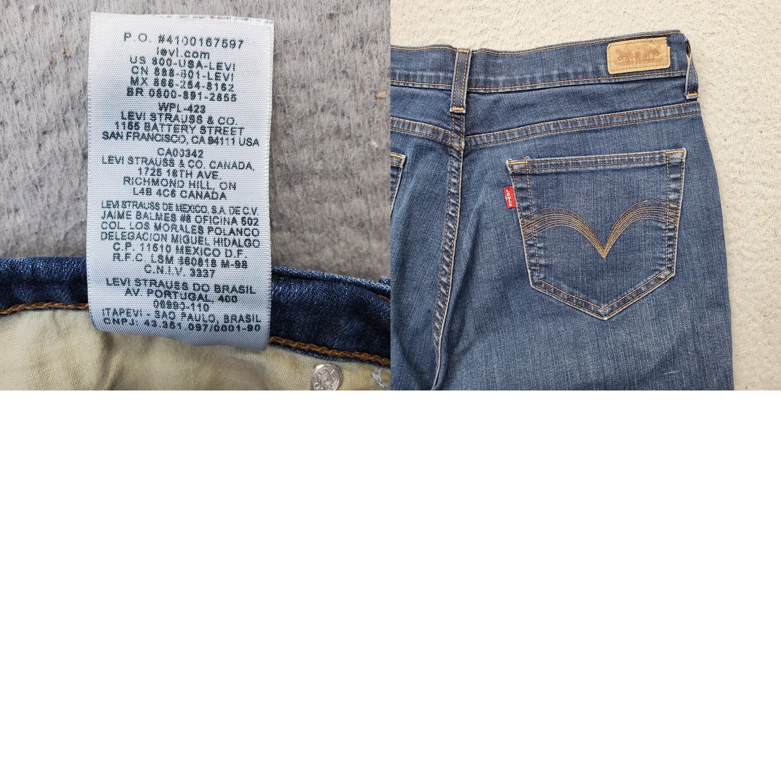 Levi's Levi's Jeans Women's Size 14M Blue 512 Denim Stretch Cotton Comfort Straight Leg Jeans Size 36" / US 14 / IT 50 - 8 Thumbnail