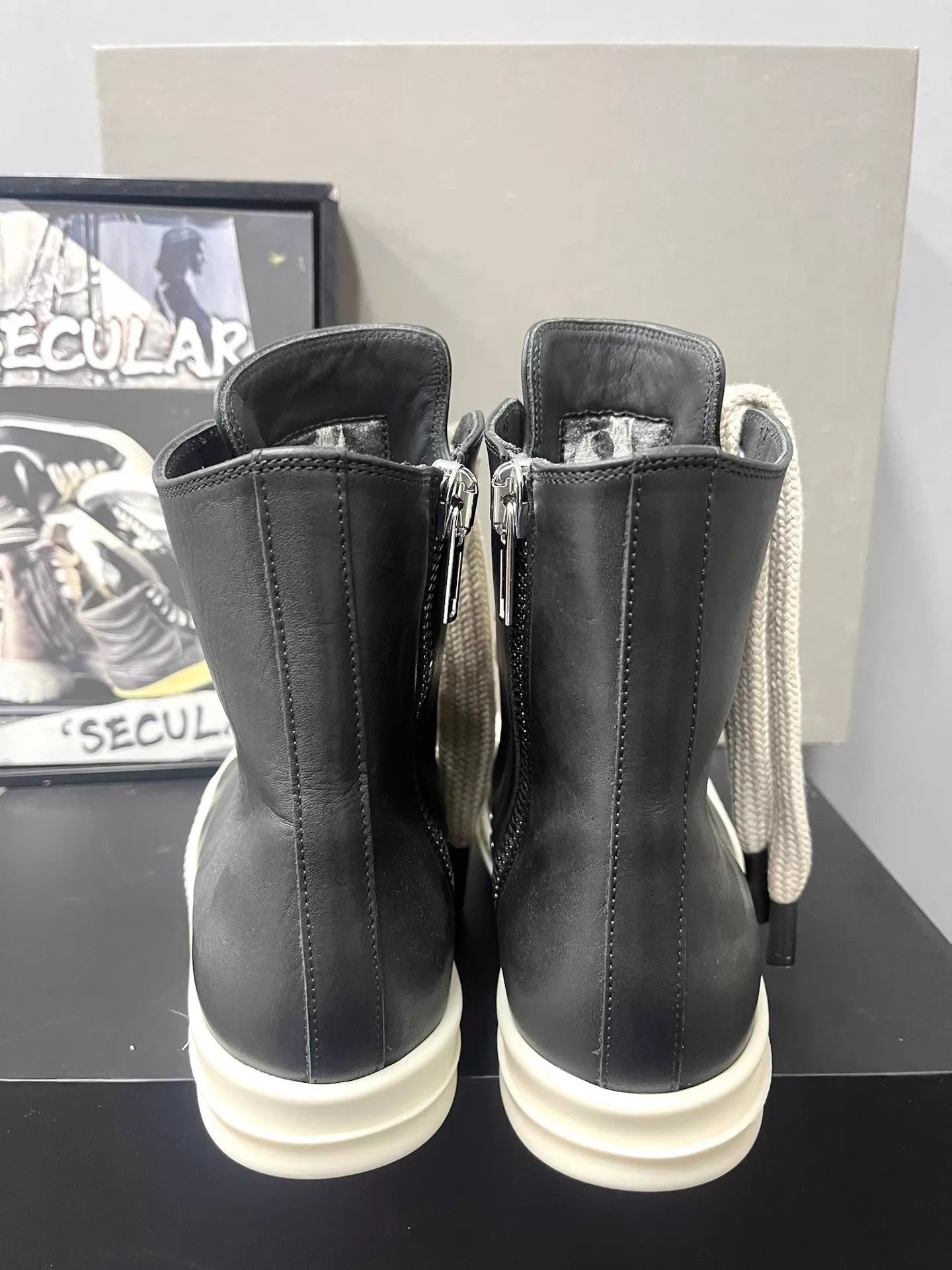Rick Owens Rick Owens 24FW Mainline Jumbo-Lace High-Top Sneakers K34 Size US 7 / EU 40 - 5 Thumbnail