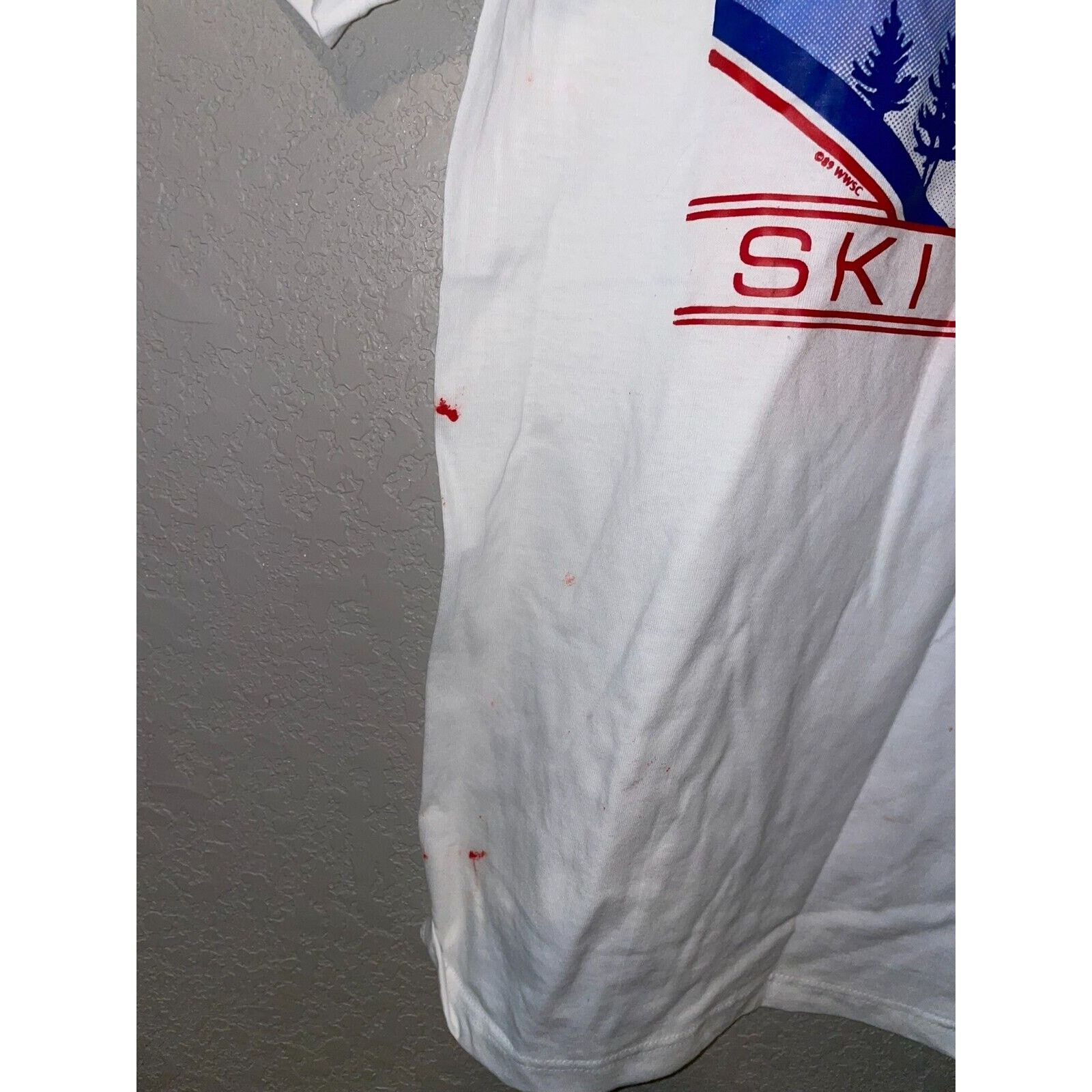 Jerzees Vintage Utah Shirt Skiing Nature Mountain Graphic White Tee Size US M / EU 48-50 / 2 - 6 Thumbnail