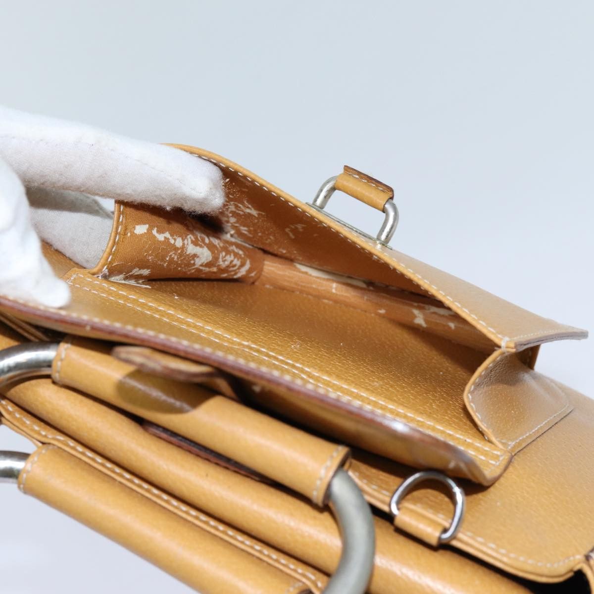 Gucci GUCCI Hand Bag Leather Brown Size ONE SIZE - 8 Thumbnail