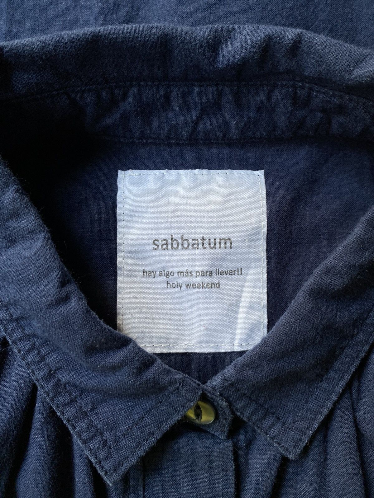 Japanese Brand Sabbatum Dark blue collared shirt Size M / US 6-8 / IT 42-44 - 7 Thumbnail