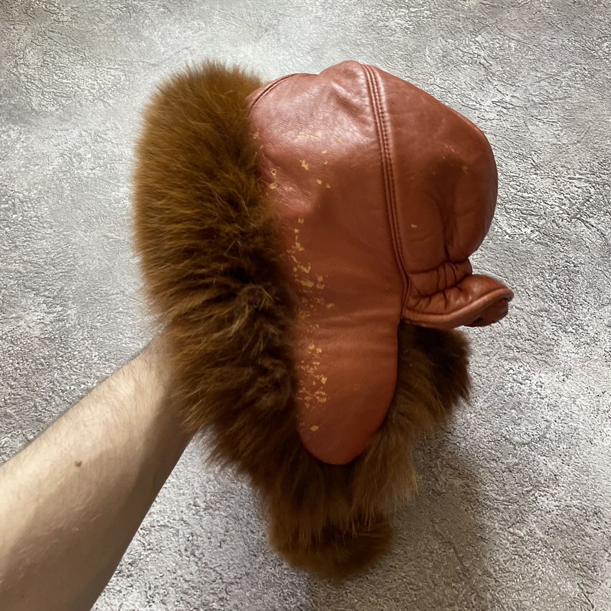 Vintage Vintage 90s Mohair Ushanka Beanie Faux Fur Brown Slim OS Size ONE SIZE - 3 Thumbnail