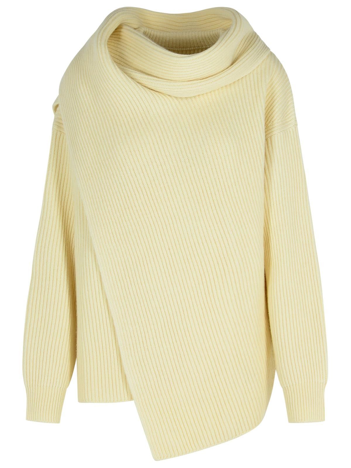 Jil Sander JIL SANDER Ivory Wool Sweater Size S / US 4 / IT 40 - 1 Thumbnail