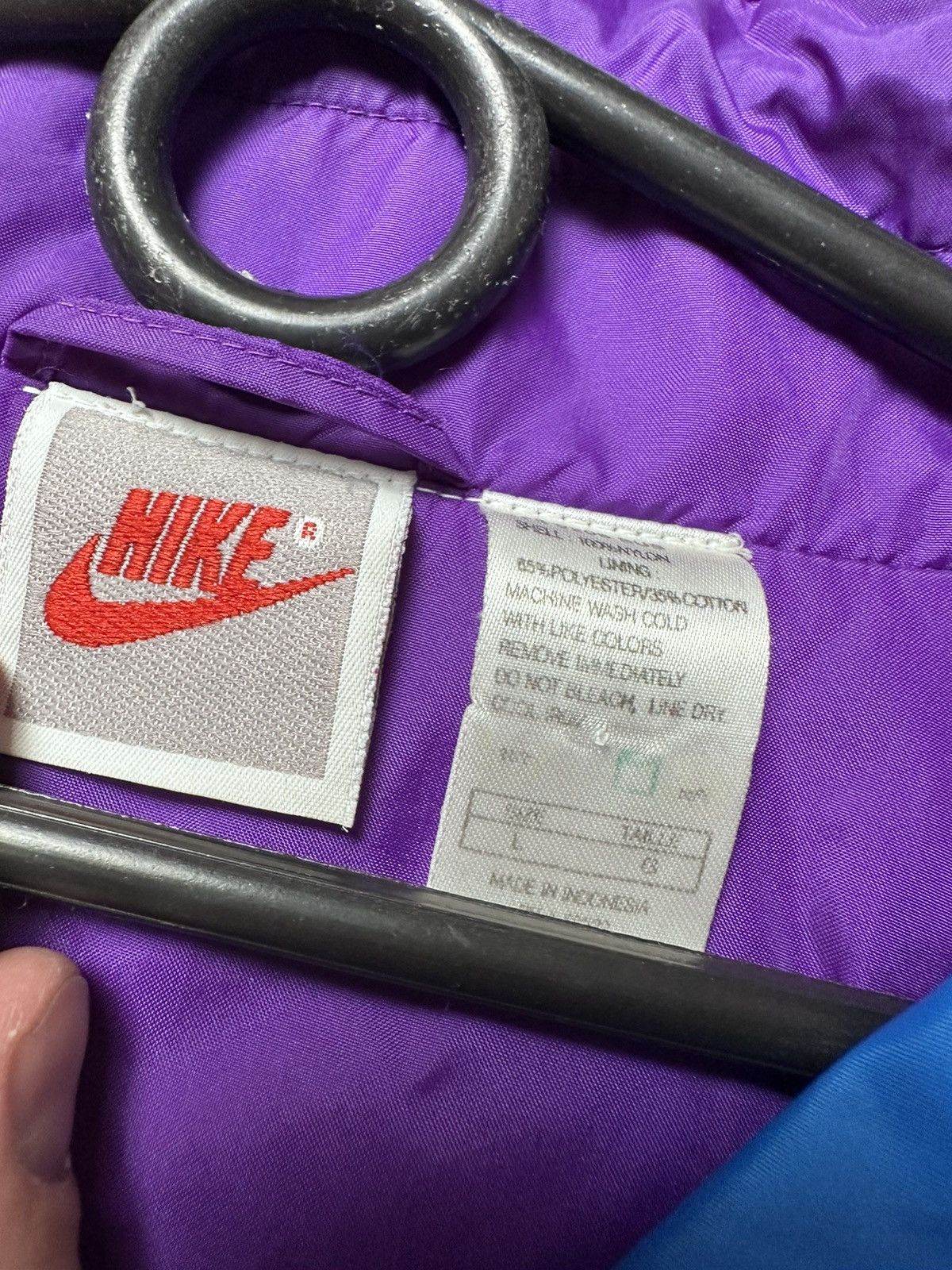 Vintage Nike track jacket size L black purple size L