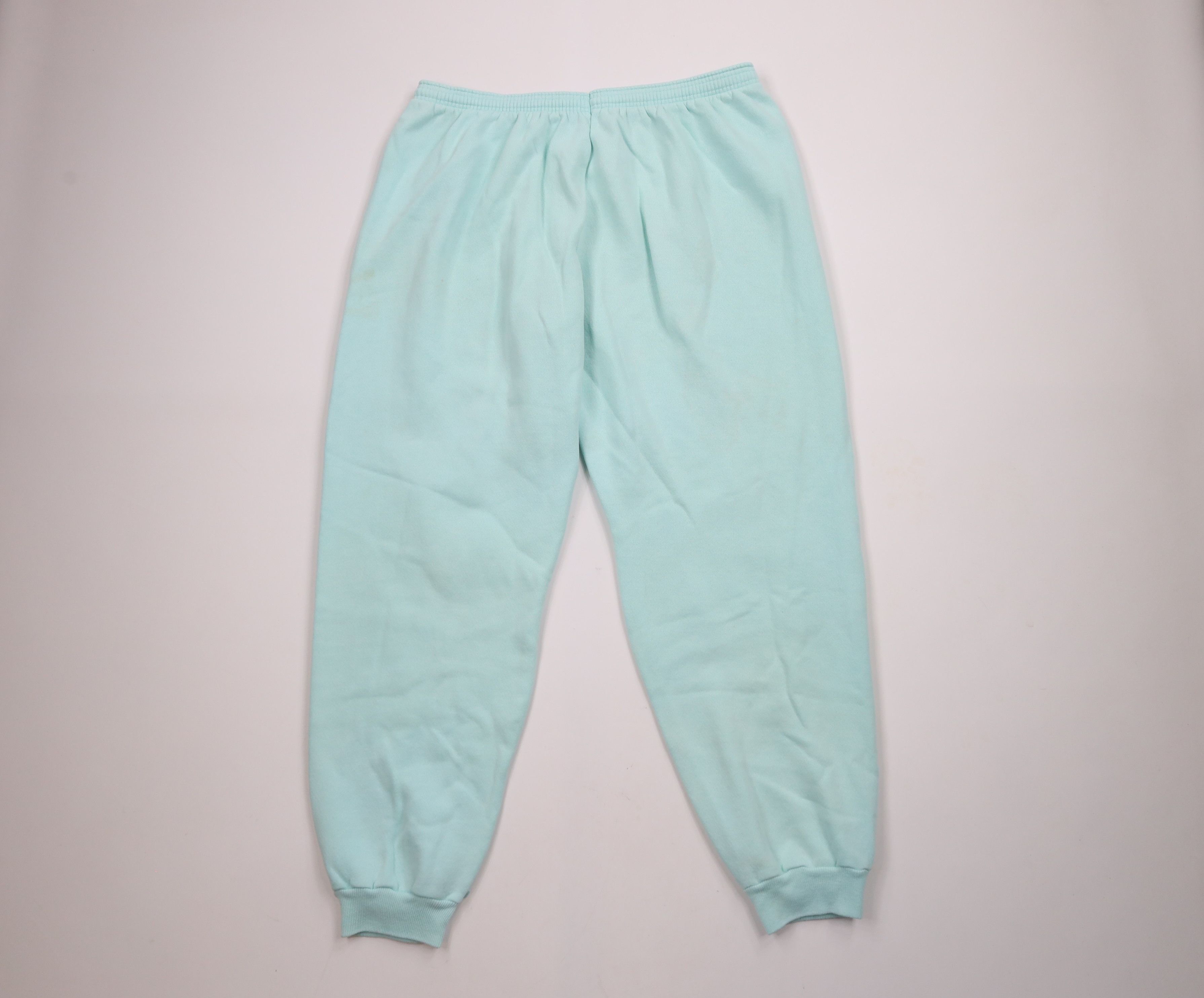 Vintage Vintage 90s Streetwear Blank Sweatpants Joggers Blue USA Size 32" / US 10 / IT 46 - 9 Thumbnail