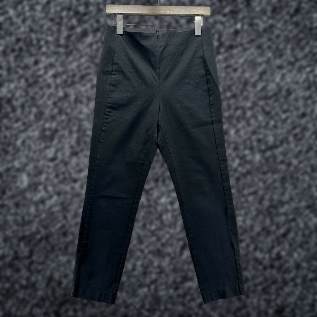 Madewell Madewell Fraser Slim Leg Pant Women's 27 Black Stretch High Rise Waist Trouser Size 27" / US 4 / IT 40 - 1 Thumbnail
