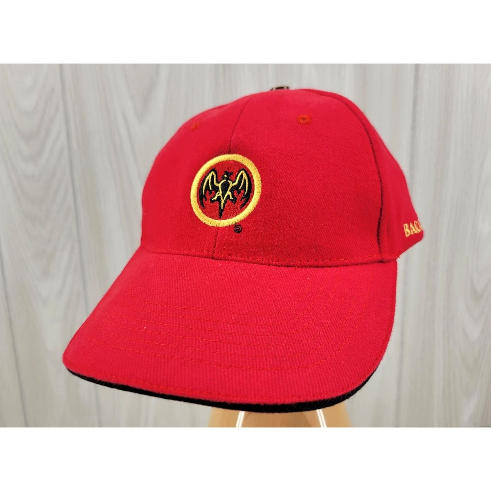 Logo 7 BACARDÍ Hat Cap Red Strapback Adjustable Embroidered Logo Cotton Baseball Cap Men One Size Red Certificate Vintage: No Size ONE SIZE - 2 Thumbnail
