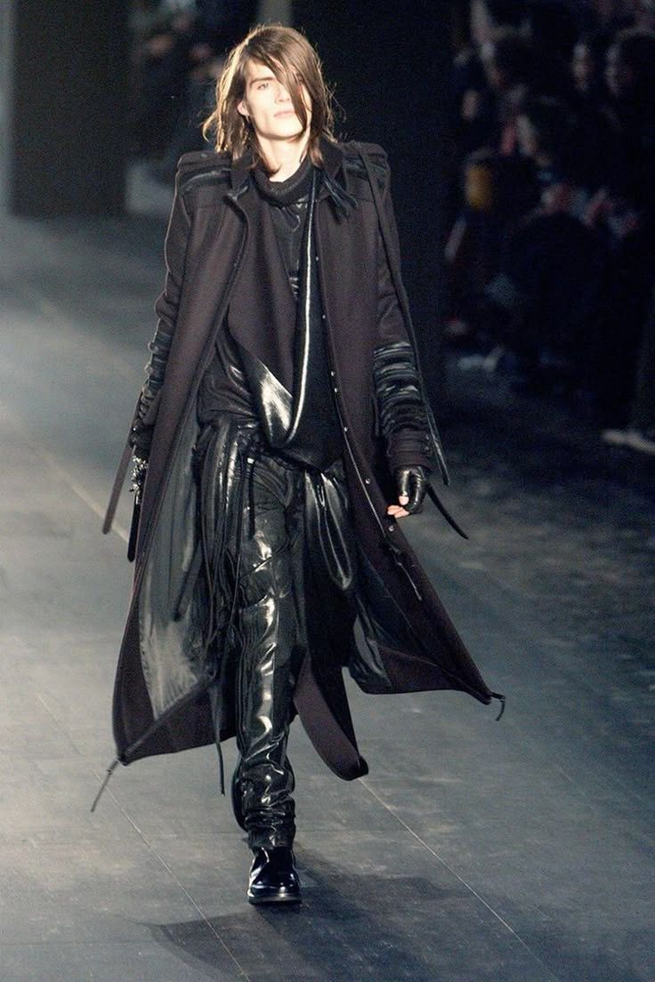 Dior DIOR HOMME 03fw Luster‘ BLACK LONG NAPOLEON JACKET By HEDI Size US M / EU 48-50 / 2 - 6 Thumbnail