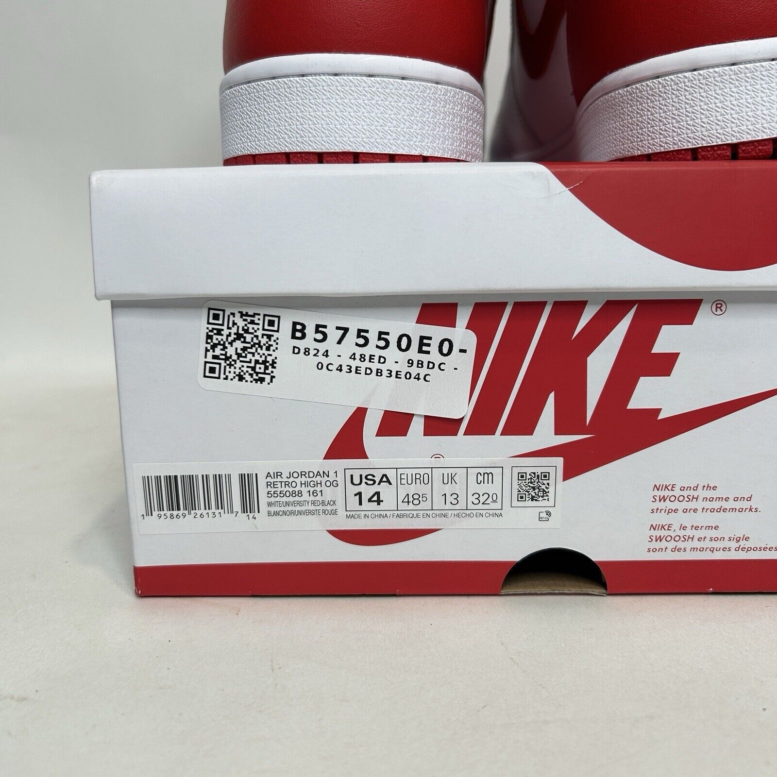 Nike Nike Air Jordan 1 High Retro OG “Heritage/Red White” 2024 Size US 14 / EU 47 - 5 Thumbnail