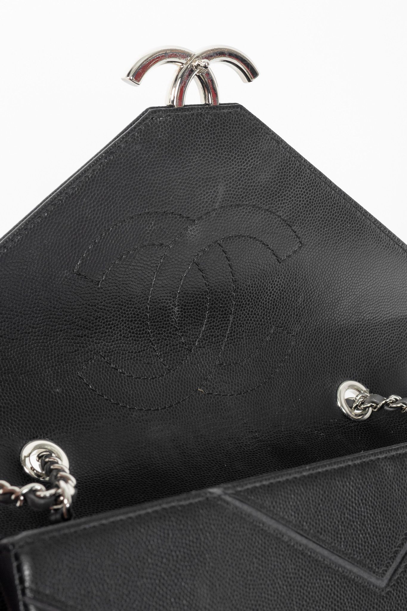 Chanel Chanel SS17 Black Caviar Large Chevron Flap Bag Size ONE SIZE - 10 Thumbnail