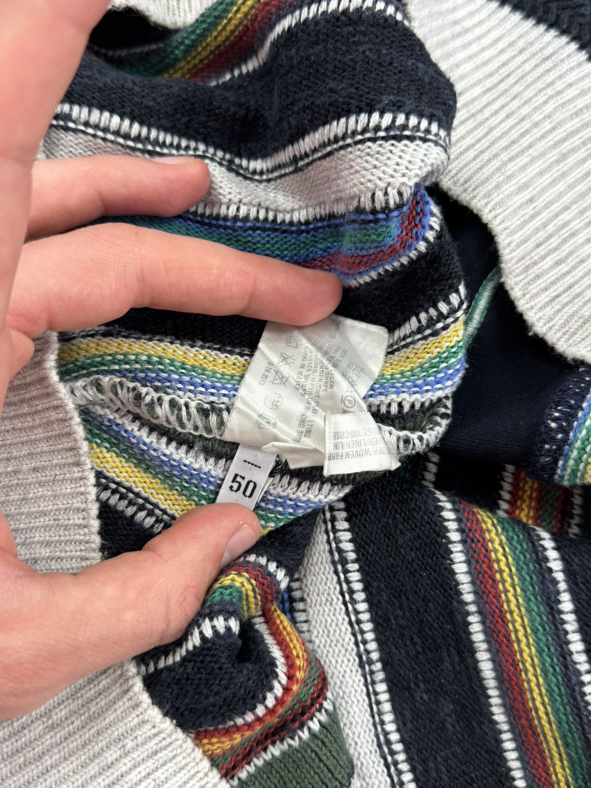 Carlo Colucci × Vintage 1990’s Vintage Carlo Colucci V-Neck Sweater Size US M / EU 48-50 / 2 - 9 Thumbnail