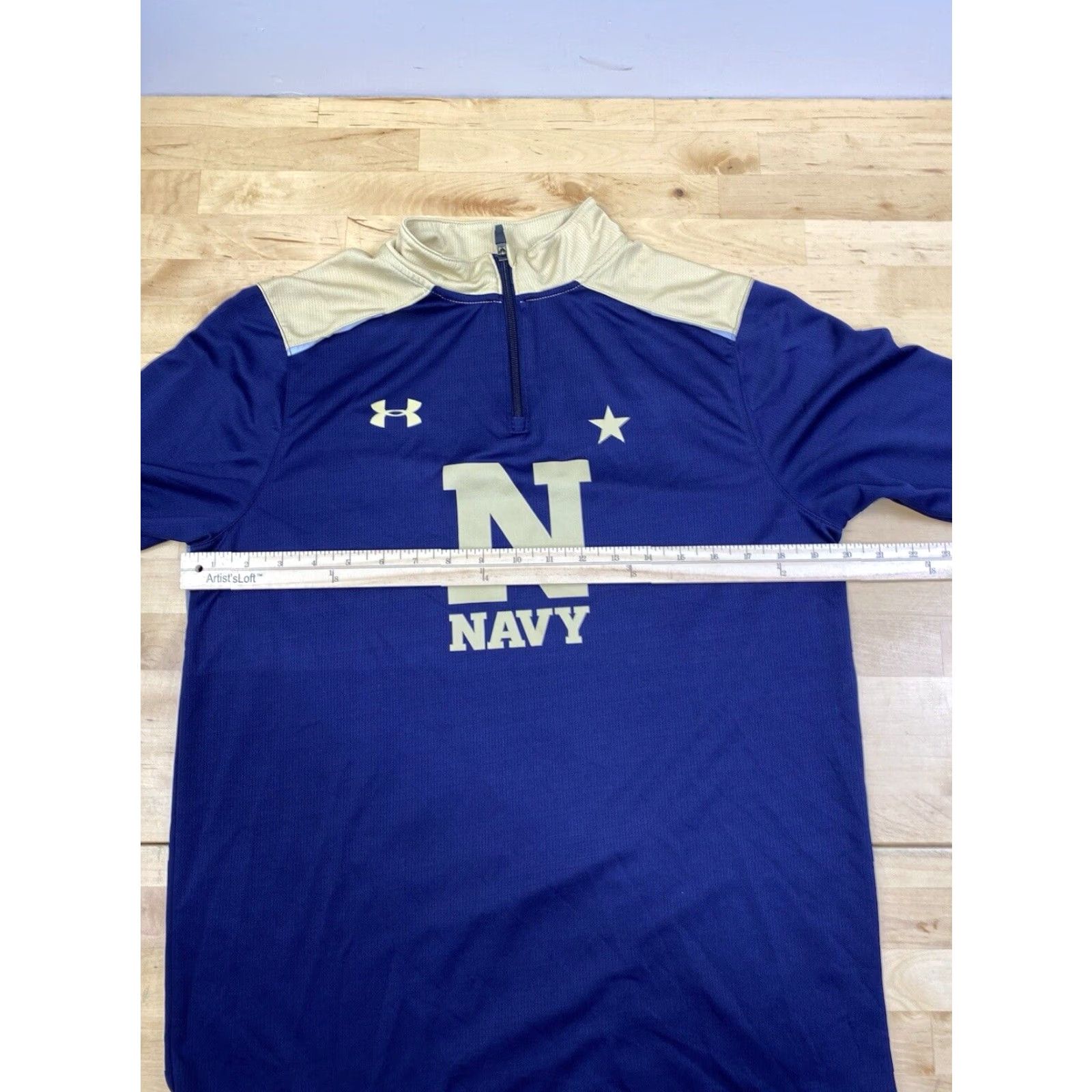 Under Armour Under Armour US Navy 1/4 Zip Pullover Shirt Mens M Blue Short Sleeve #9780 Size US M / EU 48-50 / 2 - 5 Thumbnail