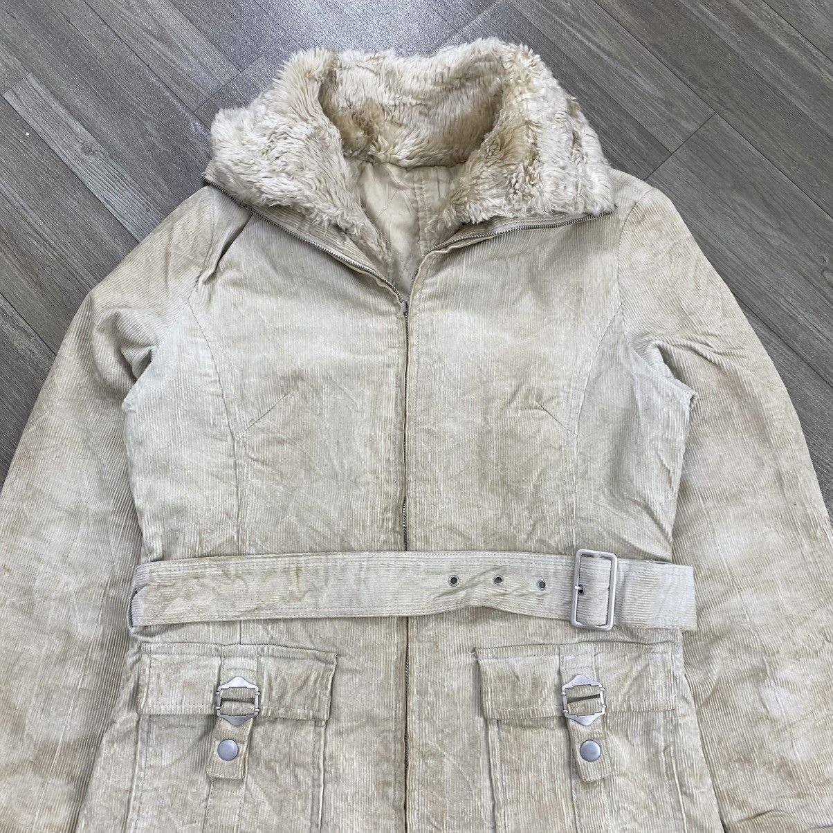 If Six Was Nine 2000s Clear Weather Faux Fur Lgb Goa Corduroy Coat Jacket Size US M / EU 48-50 / 2 - 2 Thumbnail