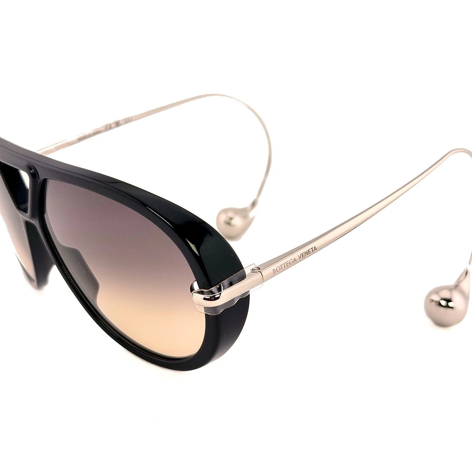 Bottega Veneta BOTTEGA VENETA 1273 DROP BV1273S Metal Silver Black 010 Size ONE SIZE - 8 Thumbnail