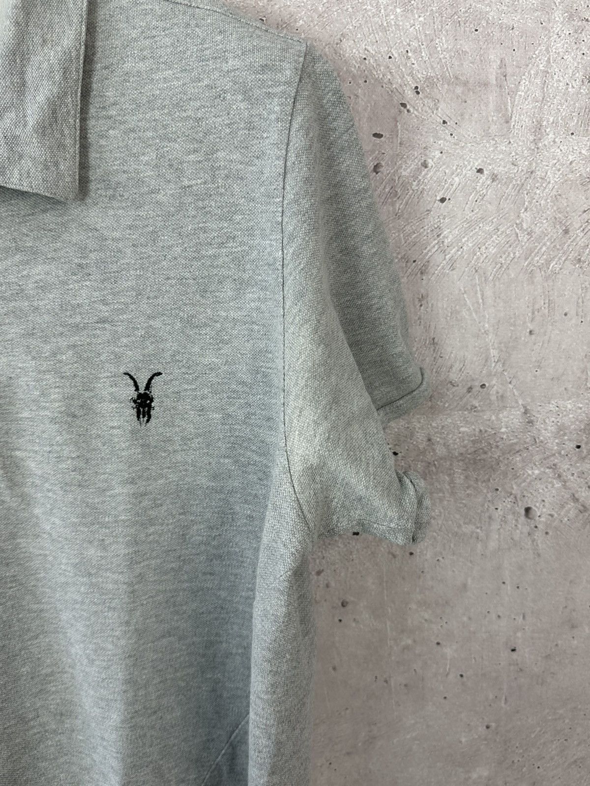 Allsaints × Vintage AllSaints Grey Cotton Short Sleeve Size XXL Polo Size US XL / EU 56 / 4 - 7 Thumbnail