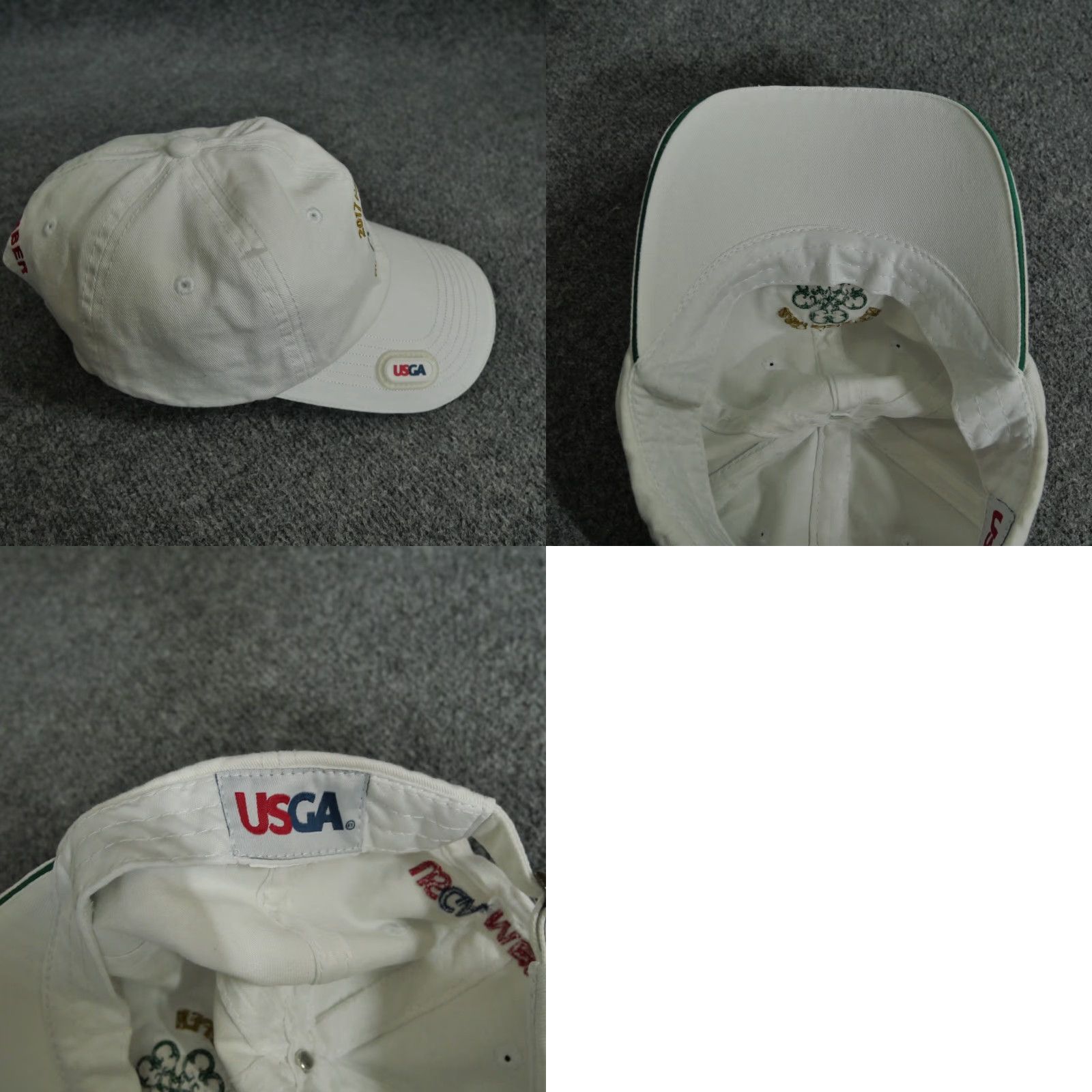 Vintage VINTAGE 2017 US Open Hat White Strap Back Adult Erin Hills Golf USGA Snapback Adjustable White Mens Size ONE SIZE - 8 Thumbnail