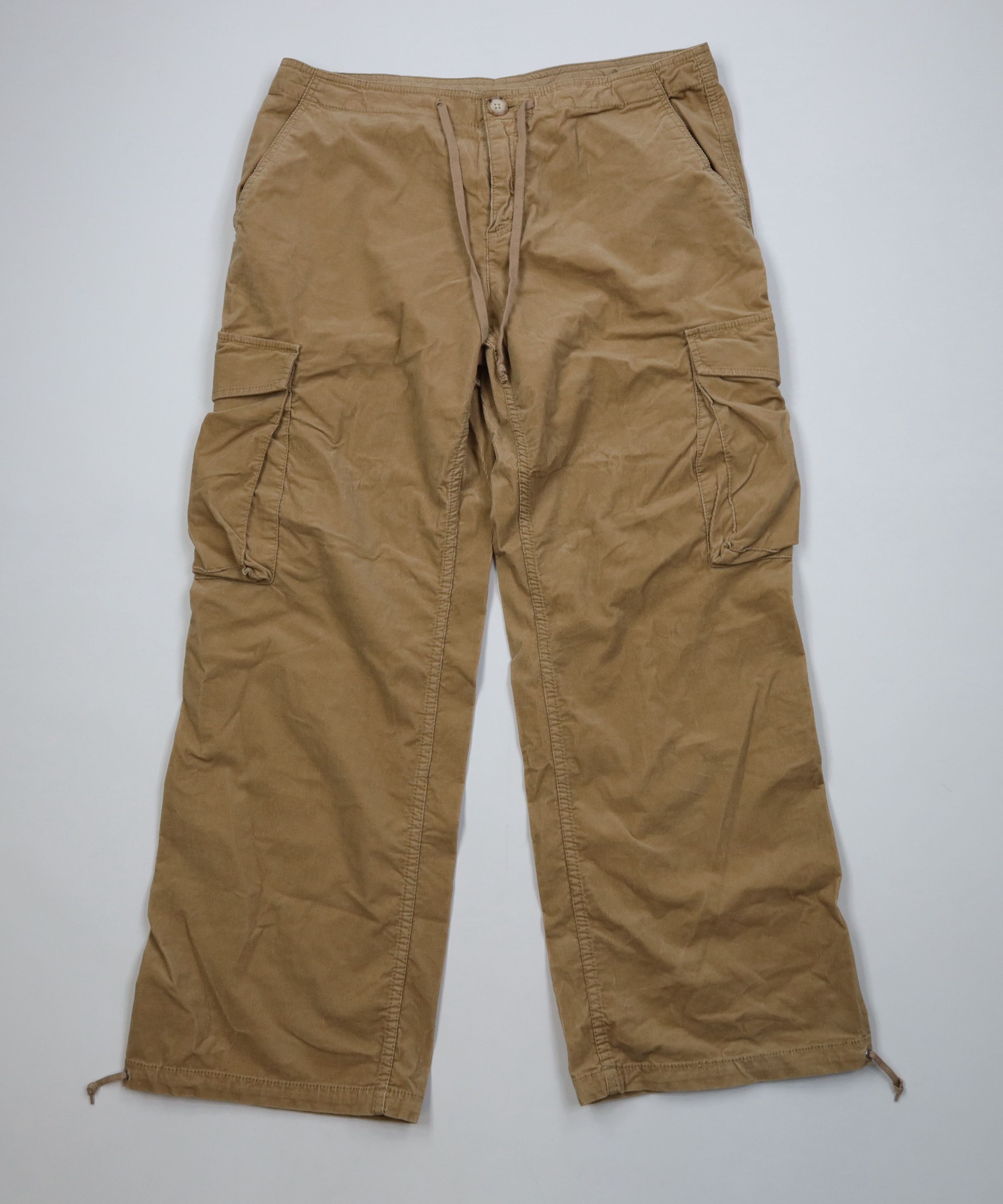 Gap Vintage Y2K Gap Babydoll Corduroy Wide Leg Cargo Pants Brown Size 38" / US 16 / IT 52 - 1 Thumbnail