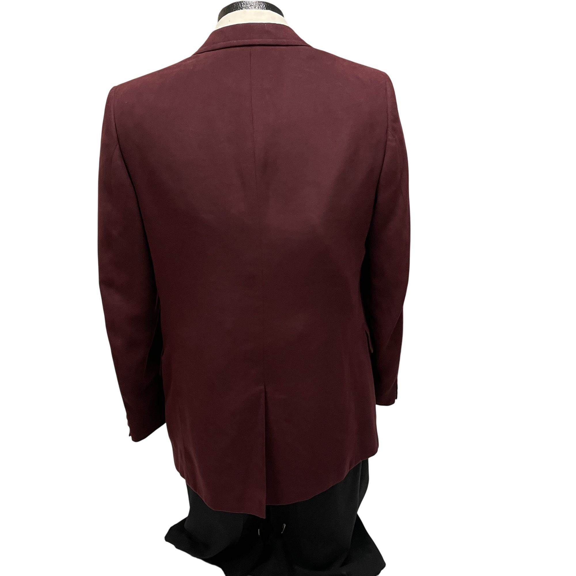 Other Vtg Webbs MAROON Burgundy Sport Coat FEATHER Suede Jacket Size 40R - 5 Thumbnail