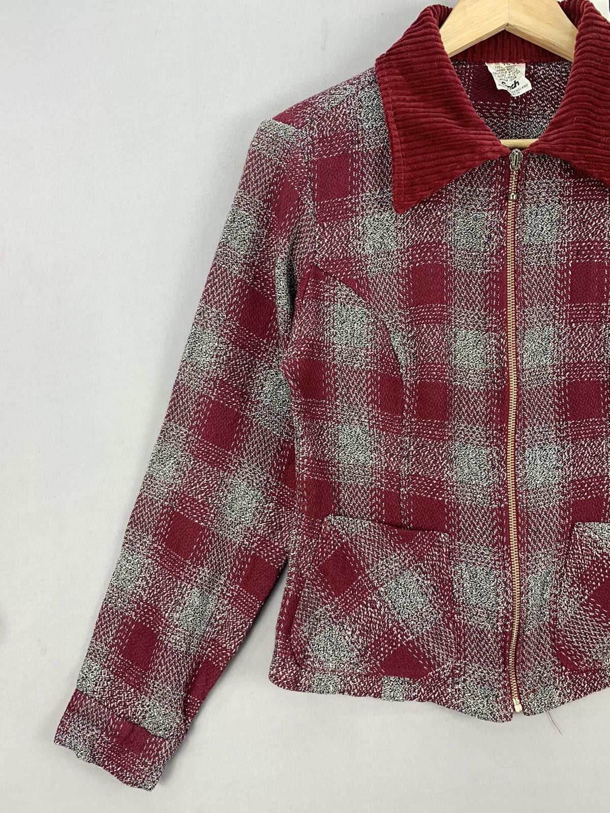 Aran Isles Knitwear Vintage Finch Australia Corduroy Collar Zipper Jacket Size XXS / US 00 / IT 34 - 7 Thumbnail