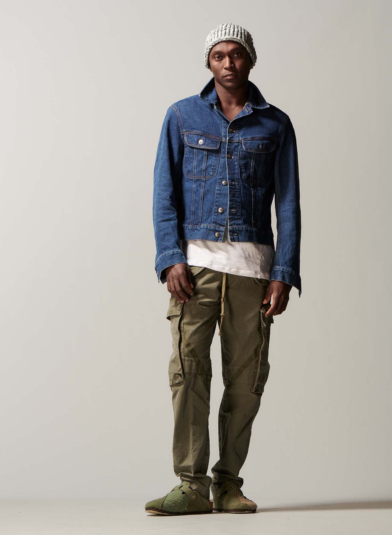 Greg Lauren Greg Lauren Stonewashed Denim Trucker Jacket Size US L / EU 52-54 / 3 - 3 Thumbnail