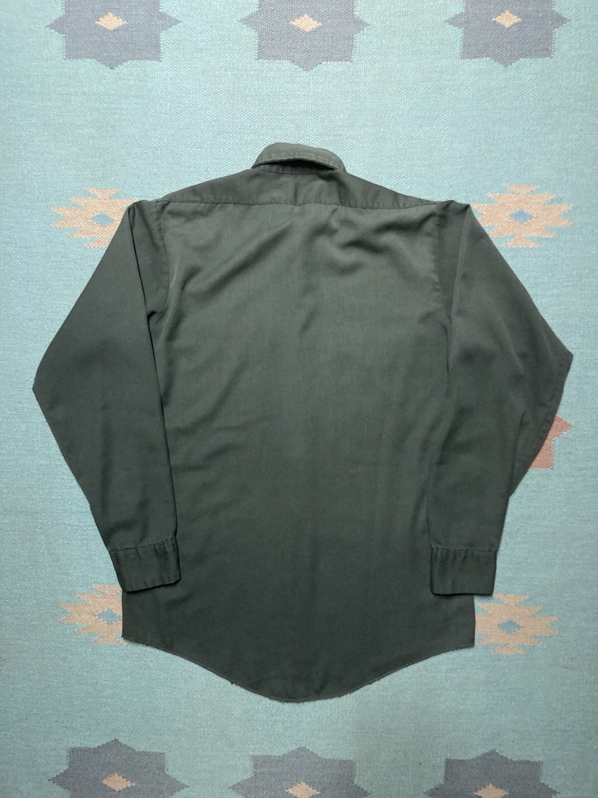 Dickies × Vintage 70s dickies work shirt chino twill dark green work small Size US S / EU 44-46 / 1 - 5 Thumbnail