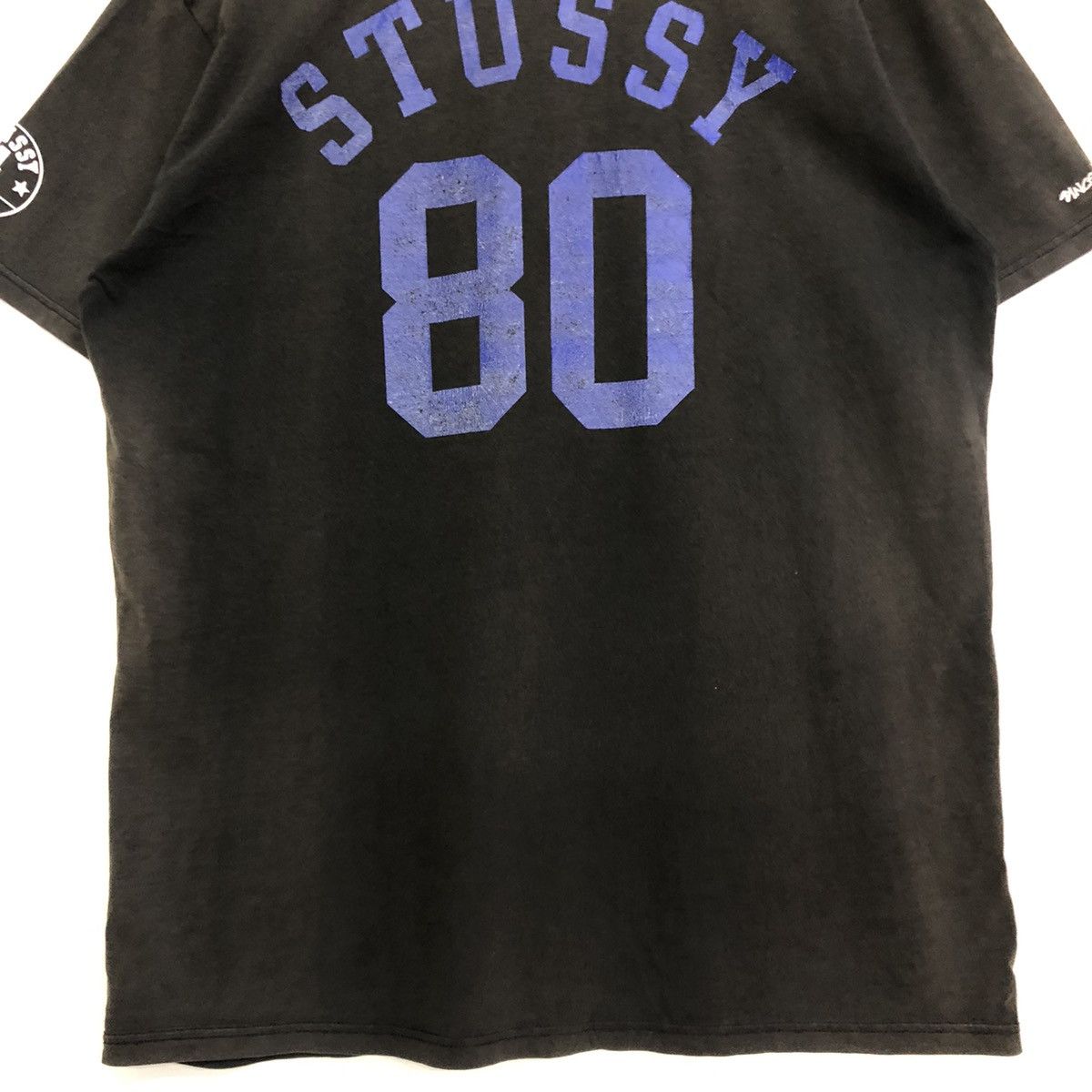Stussy Disstress Stussy 80 Sunfaded Spellout Tshirt Size US XL / EU 56 / 4 - 13 Thumbnail